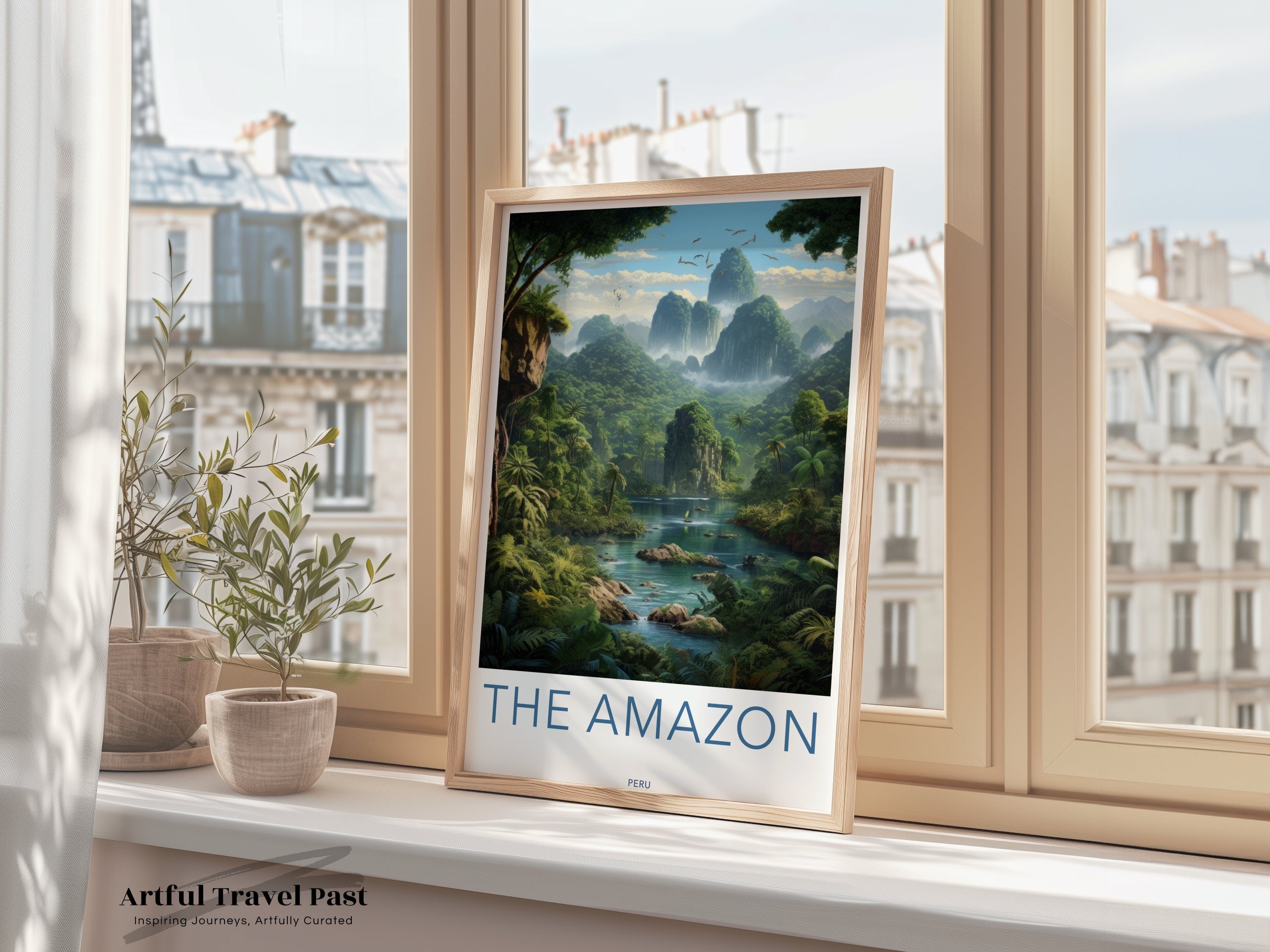 The Amazon Wall Art, Beautiful Wilderness Landscape, Nature Lover's Dream, Scenic Forest Canvas, Art for Travelers, Peru Adventure