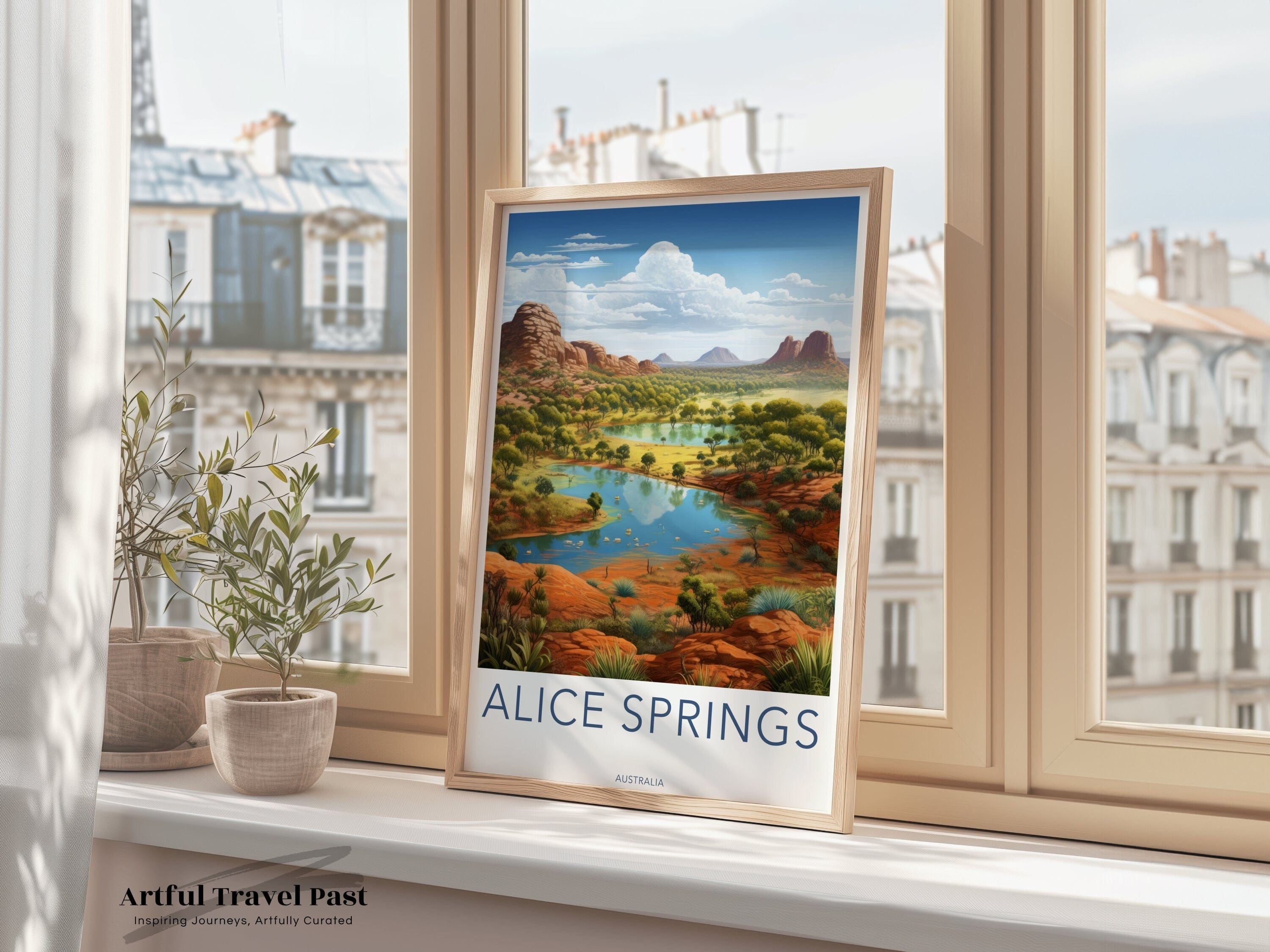 Wall Art Alice Springs Poster | Oceania Decor | Australia Wall Art