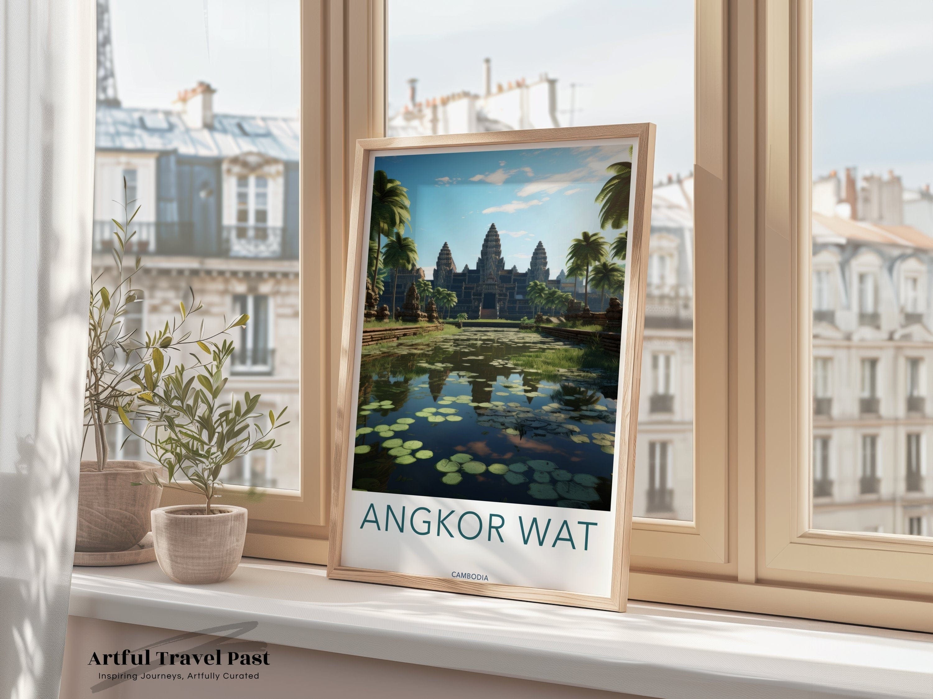 Wall Art Angkor Wat Poster | Cambodia Wall Art | Southeast Asia Decor