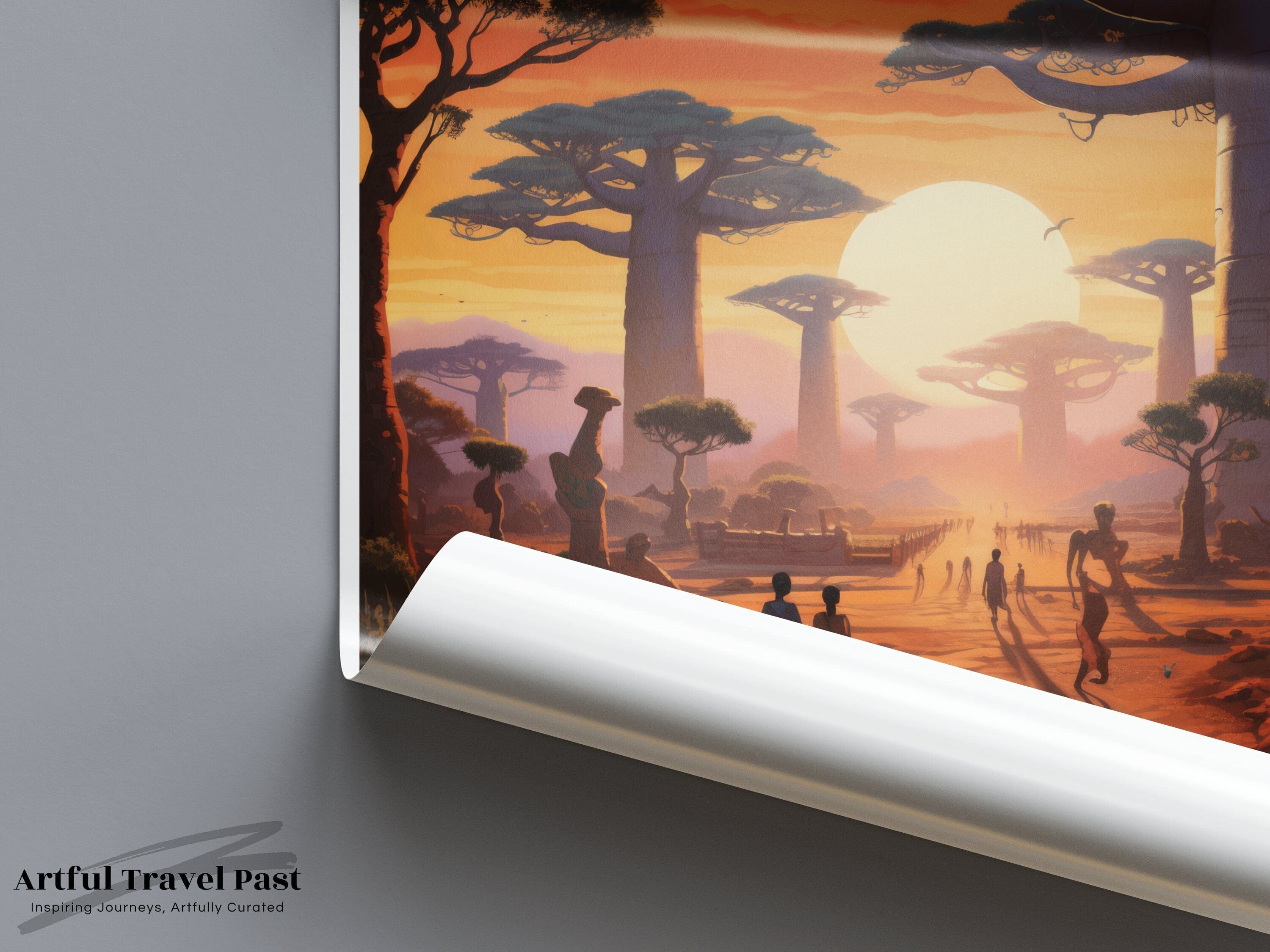 Wall Art Baobab Avenue Poster | Trees of Africa | Madagascar Art