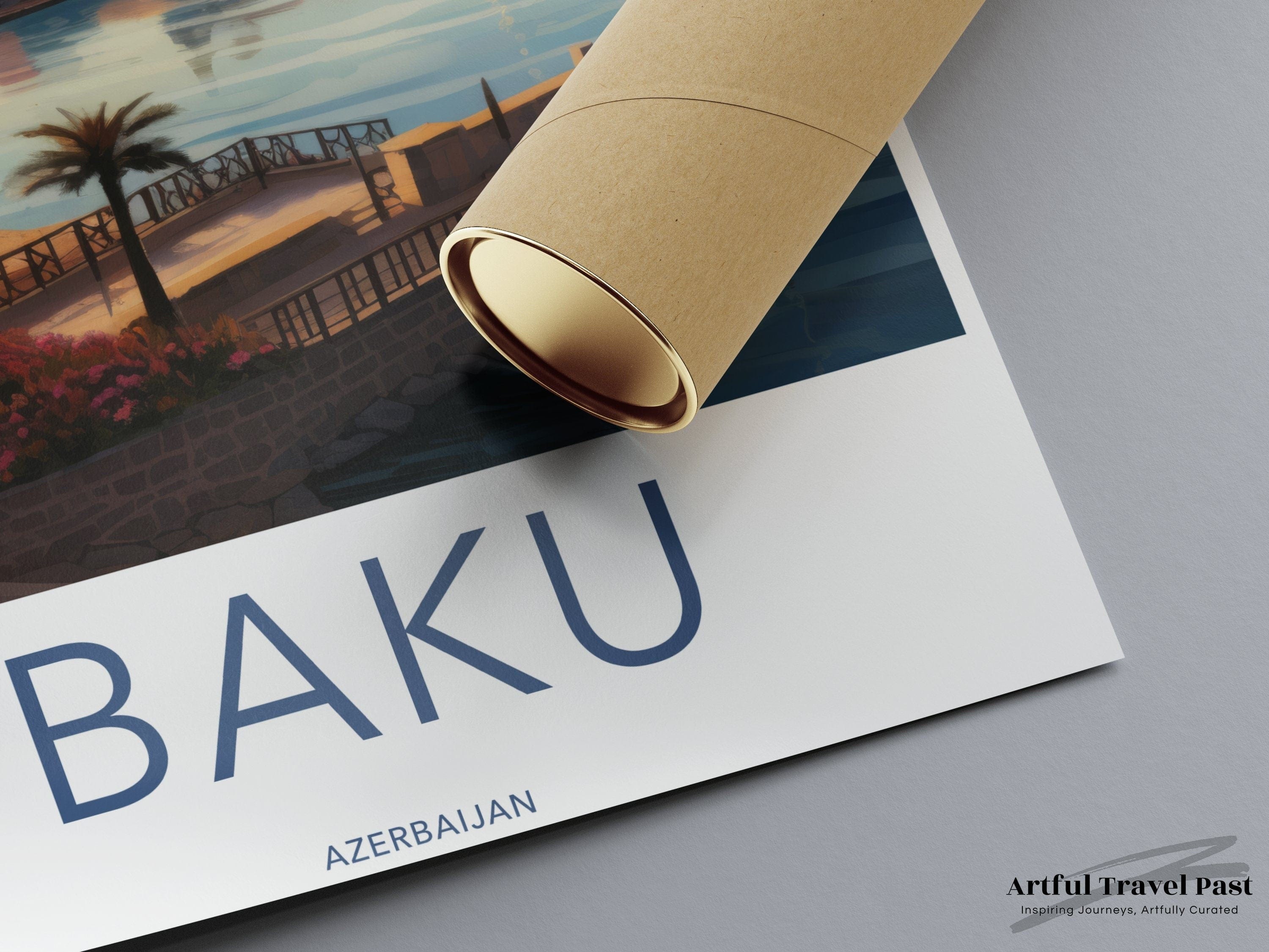 Wall Art Baku Poster | Azerbaijan Wall Art | Middle East Decor