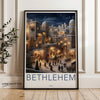 Wall Art Bethlehem Poster | Hanukkah Nativity Decor | Israel Wall Art