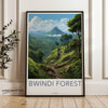 Wall Art Bwindi Forest Poster | Forest Landscape | Uganda Wall Art