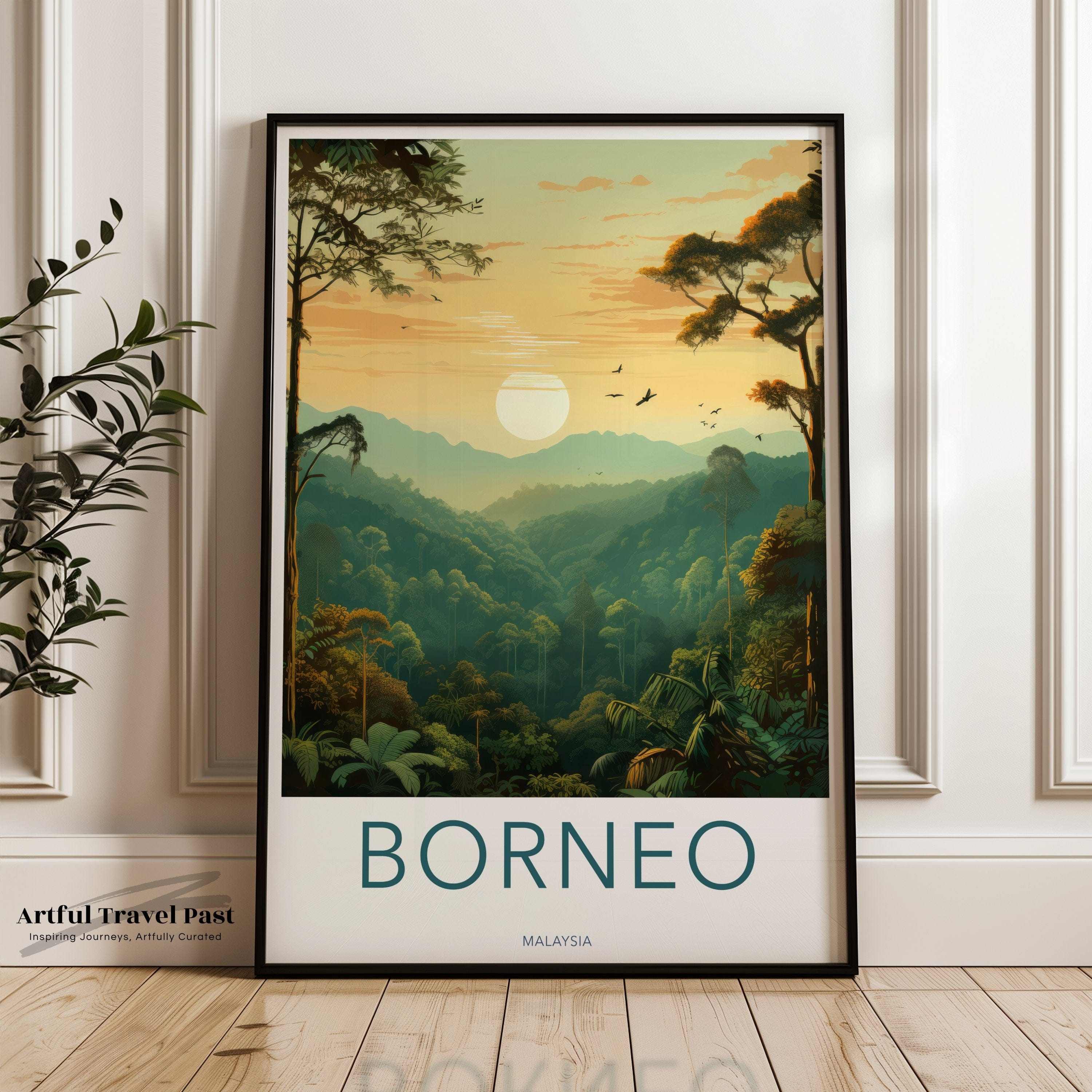 Wall Art Borneo Tropical Rainforest Poster | Malaysia Wall Art