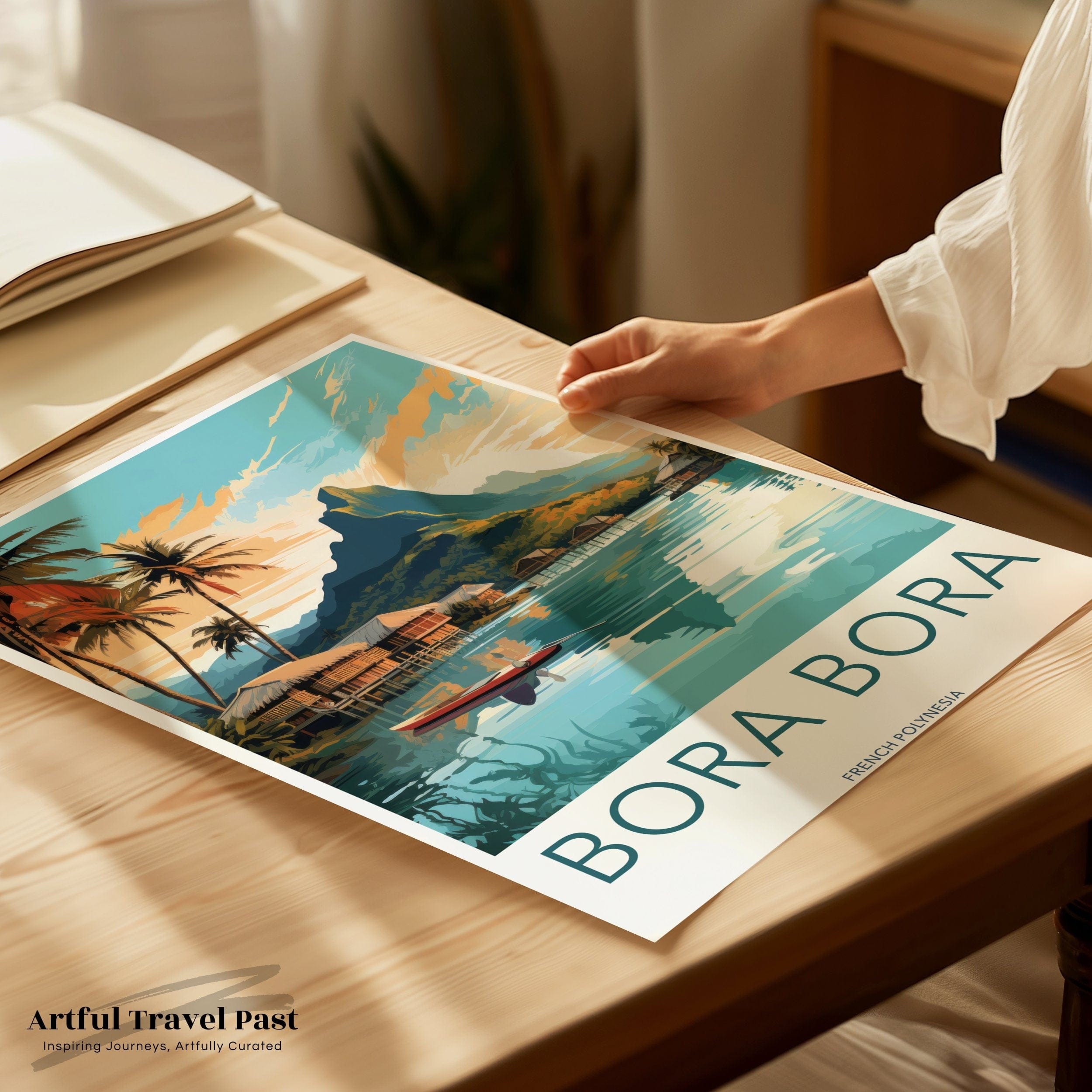 Wall Art Bora Bora Poster | French Polynesia Wall Art | South Pacific Decor