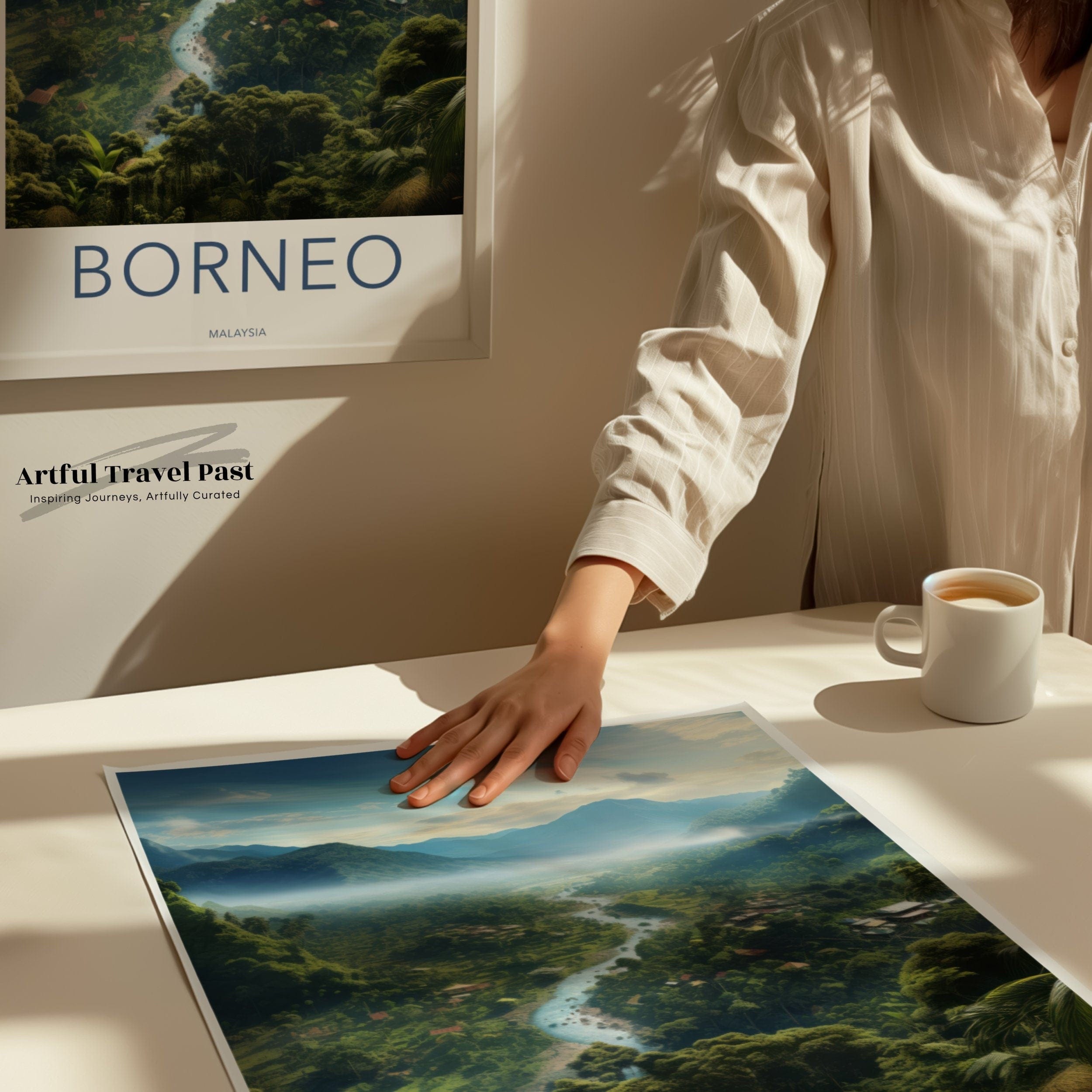 Wall Art Borneo Poster | Tropcial Rainforest Valley | Malaysia Wall Art