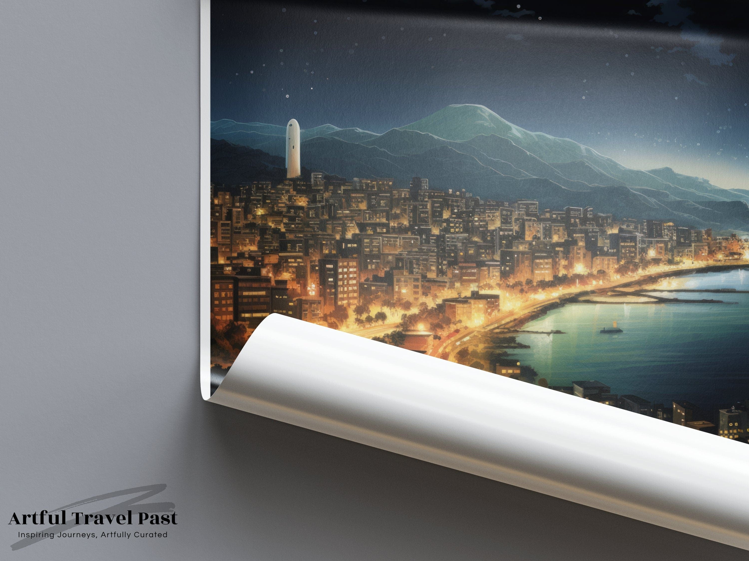 Wall Art Beirut Poster | Starry Night Skyline | Lebanon Wall Art