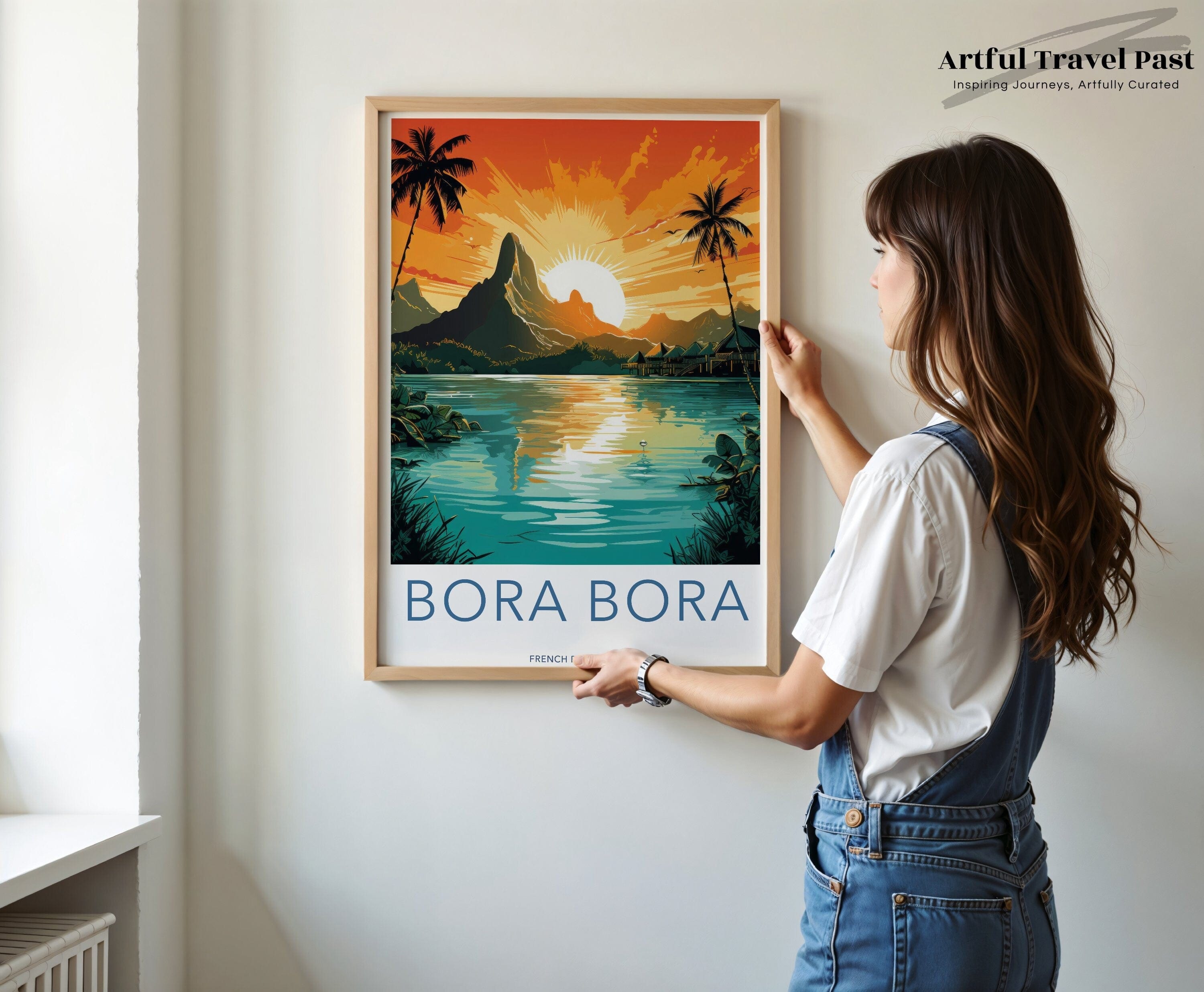 Wall Art Bora Bora Poster | Tropical Sunset | French Polynesia Wall Art