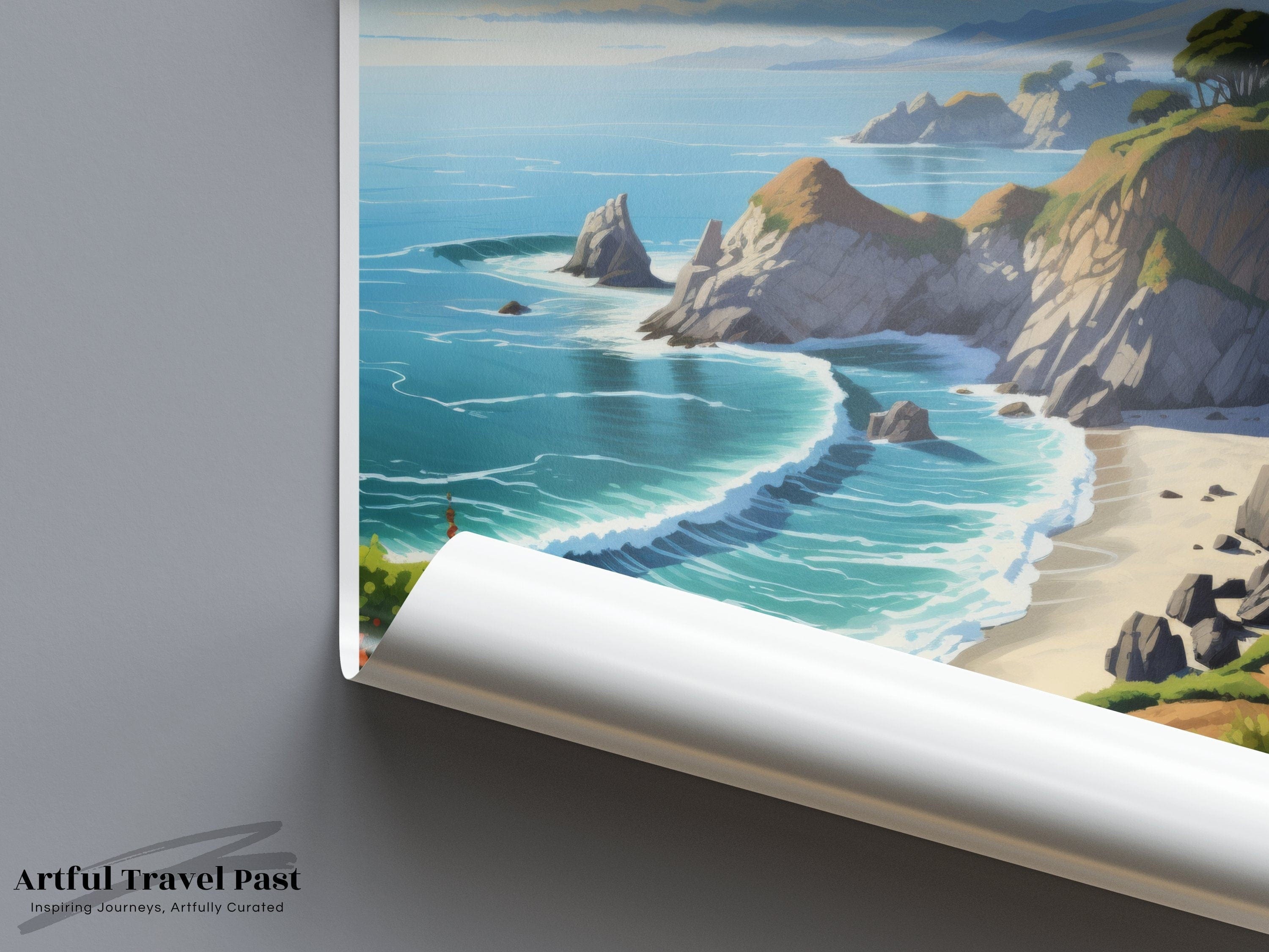 Wall Art Big Sur Poster | California Coastline Print | USA Wall Art