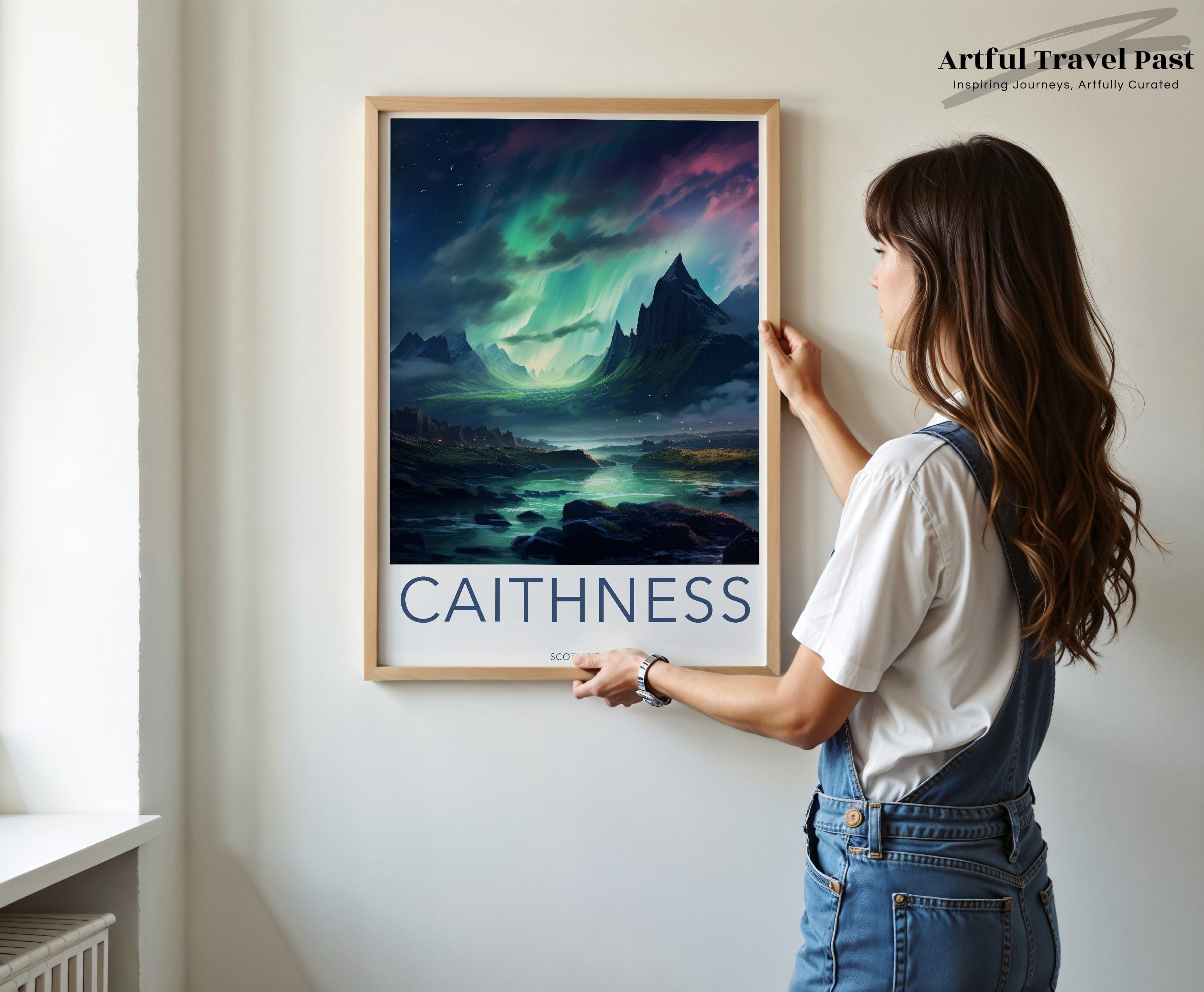 Wall Art Caithness | Northern Lights Poster | Scotland Wall Art