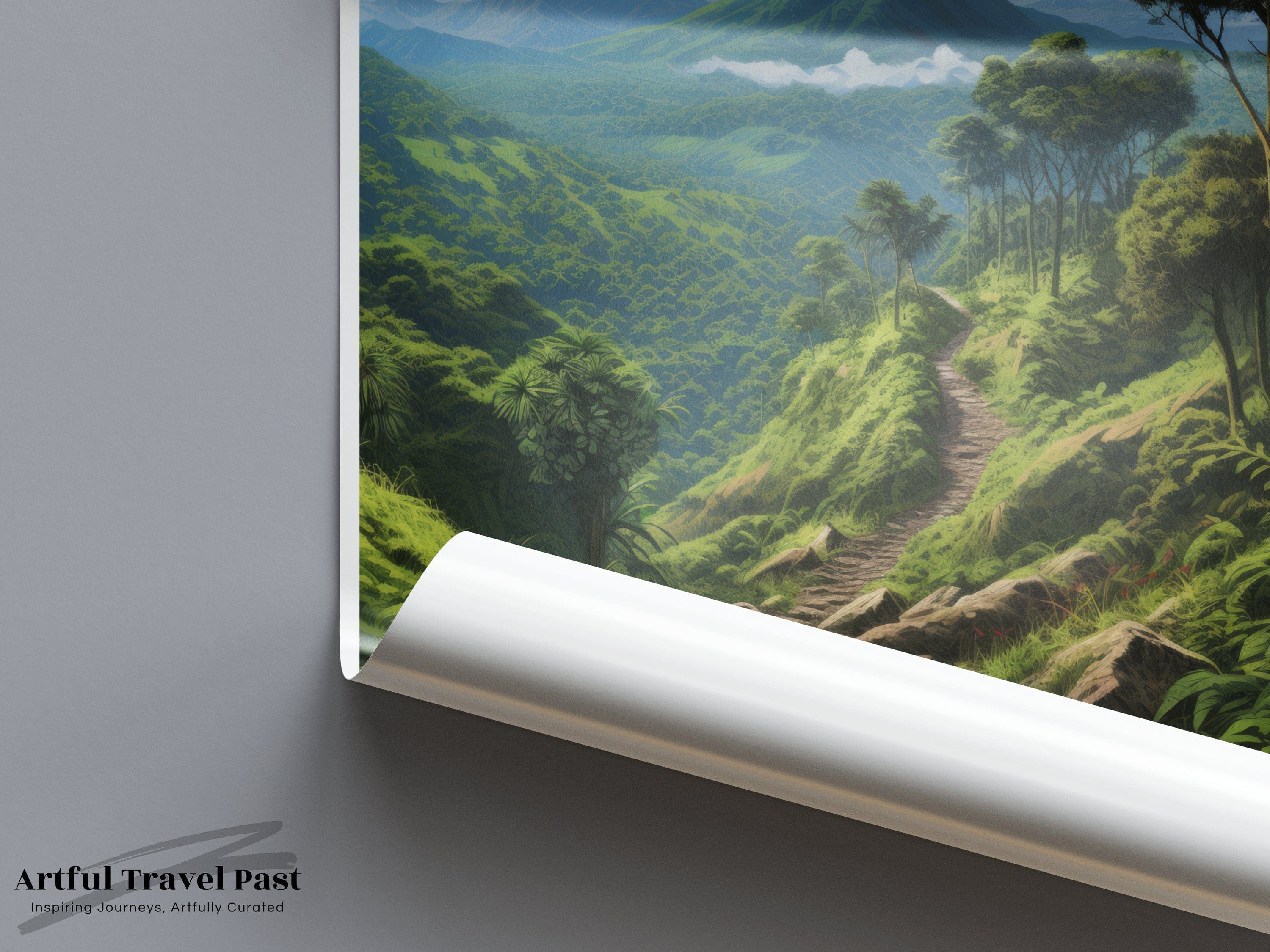 Wall Art Bwindi Forest Poster | Forest Landscape | Uganda Wall Art