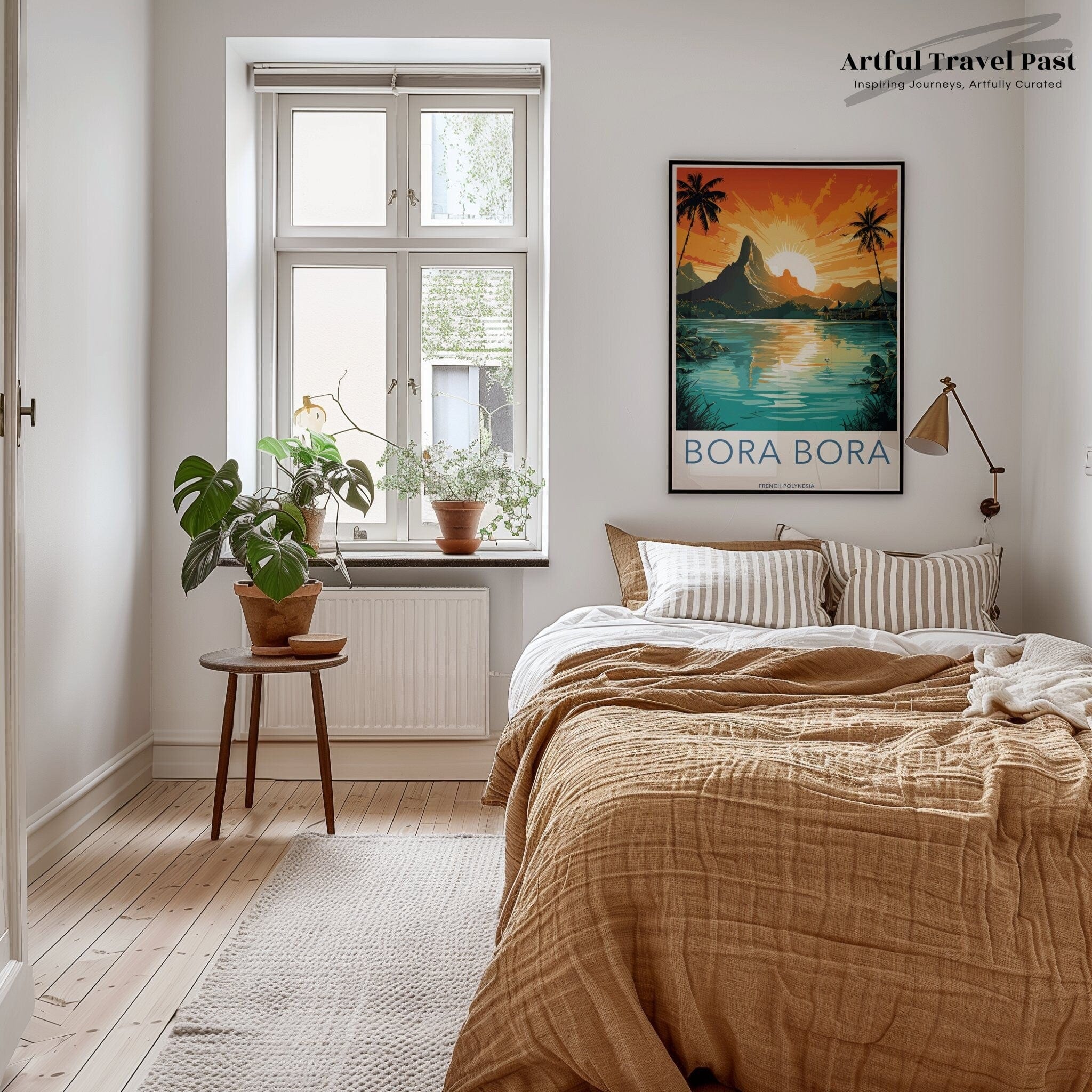 Wall Art Bora Bora Poster | Tropical Sunset | French Polynesia Wall Art