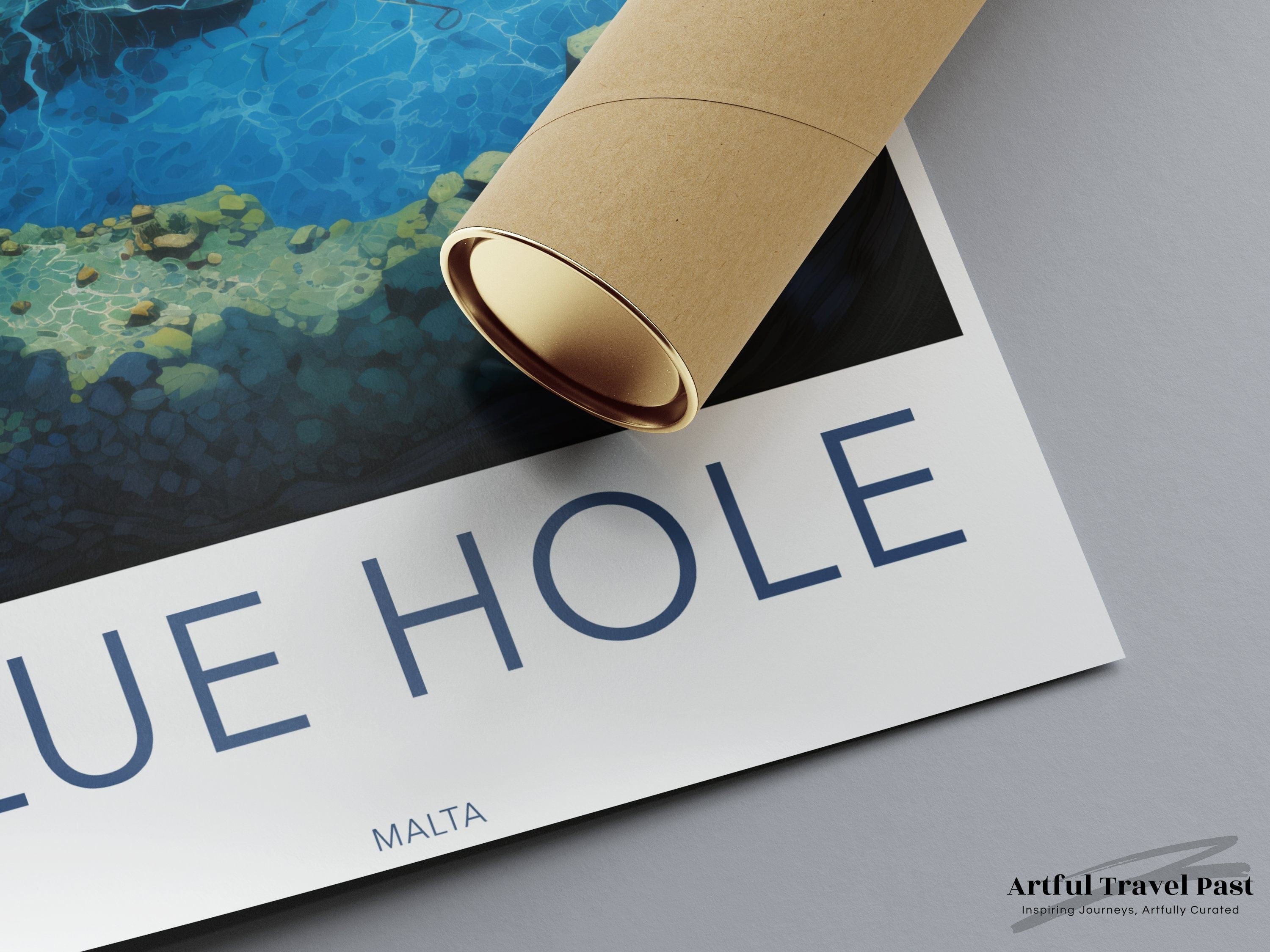 Wall Art Blue Hole Poster | Dwejra Cave | Malta Wall Art