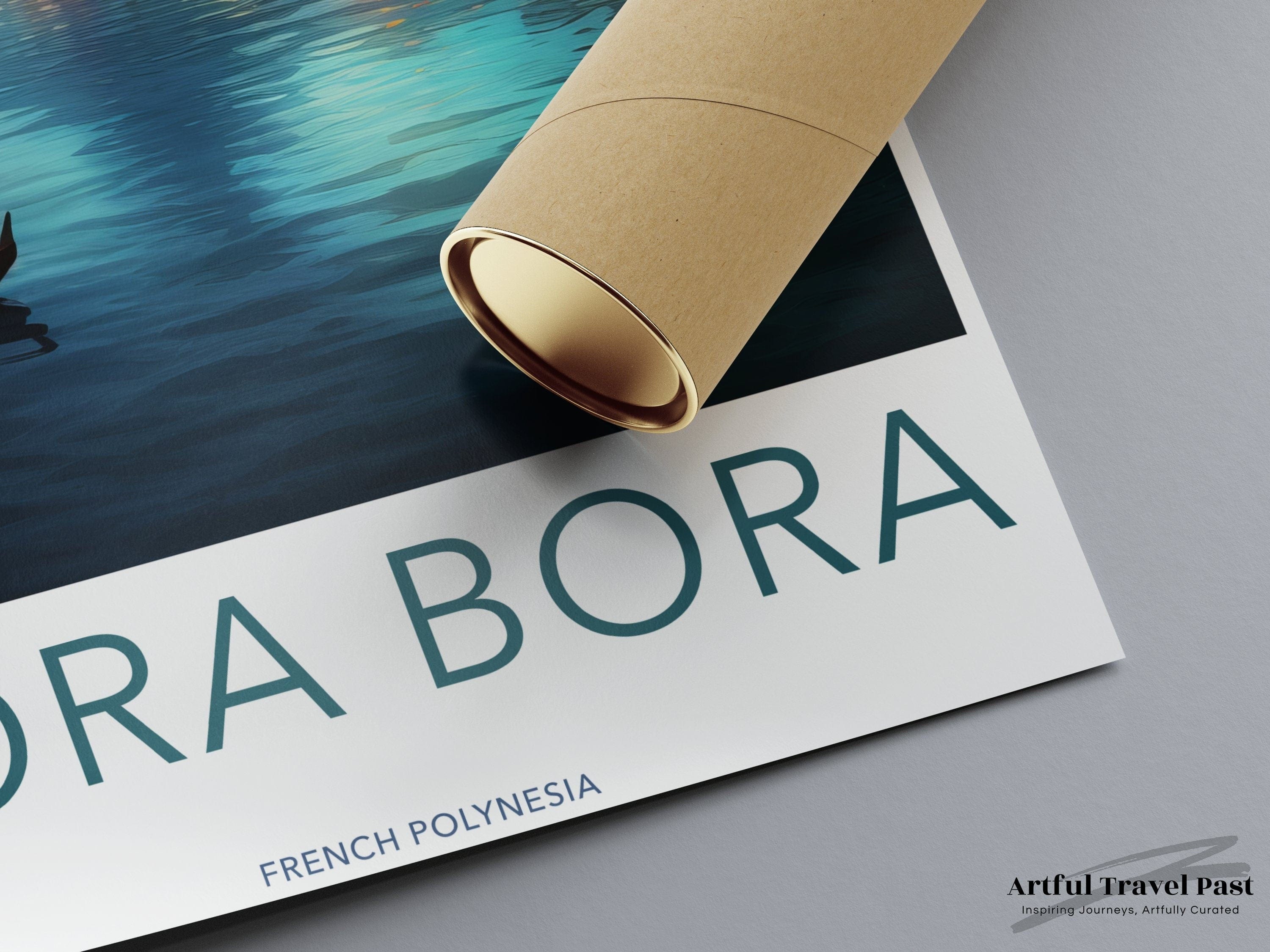 Wall Art Bora Bora Poster | Tropical Twilight | French Polynesia Art