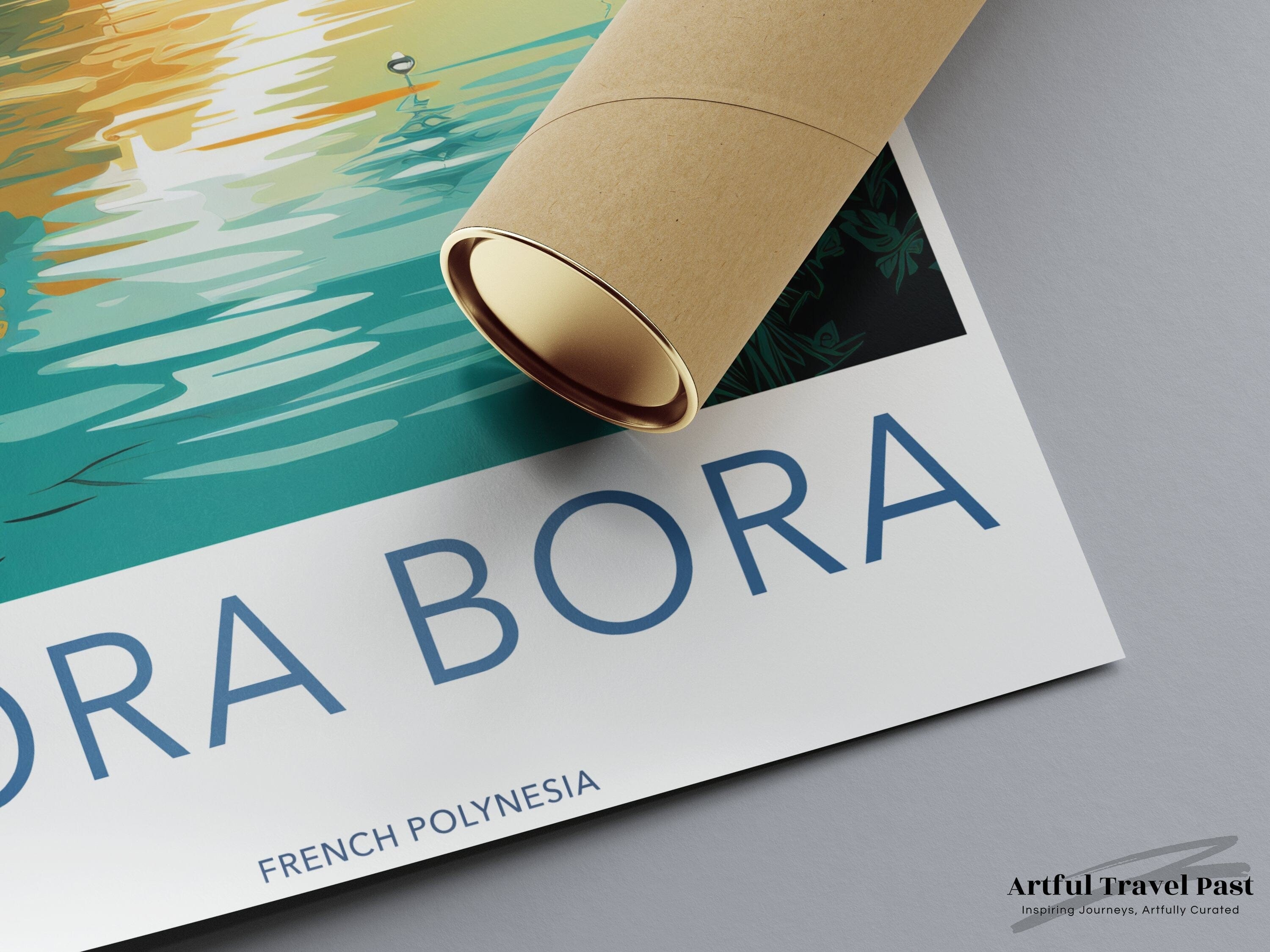 Wall Art Bora Bora Poster | Tropical Sunset | French Polynesia Wall Art