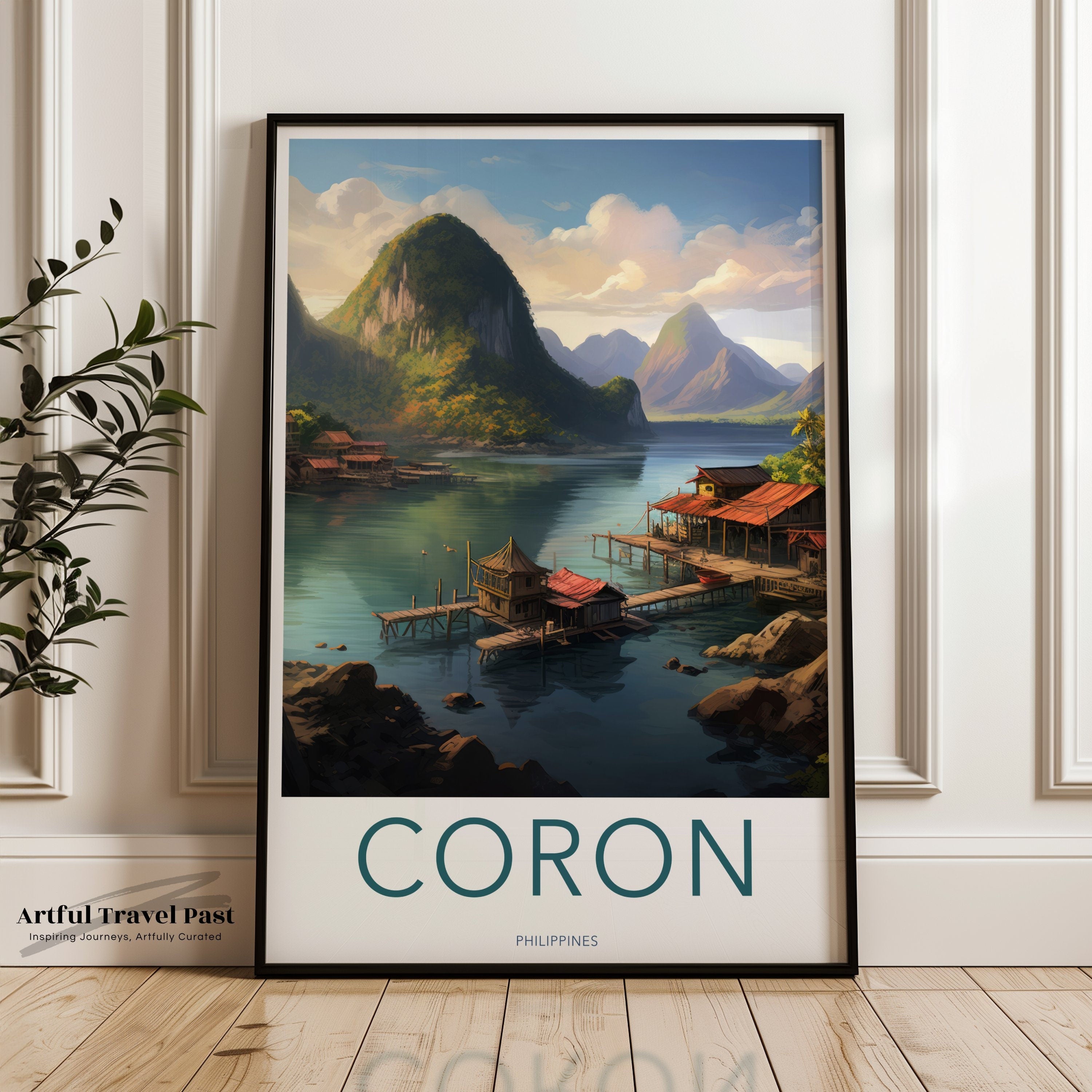 Coron Philippines Poster Art Print, Coastal Wall Decor, Nature Travel Photography, Tropical Scenic Landscape, Beach House Decor