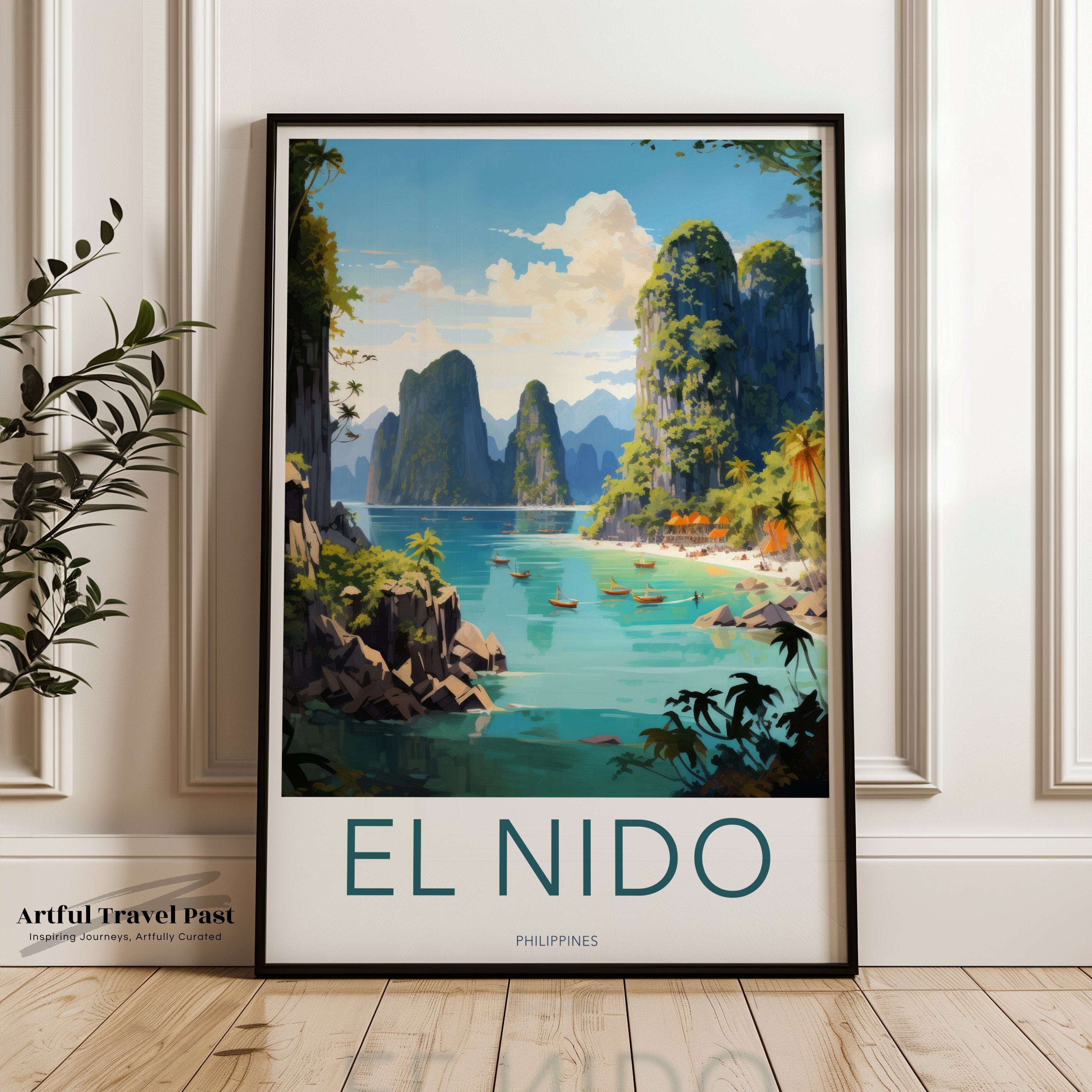 Stunning El Nido Philippines Scenic Landscape Wall Art, Beach Decor, Nature Print, Tropical Island Paradise, Ocean View