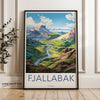 Majestic Icelandic Mountain Landscape Wall Art Print, Fjallabak Scenic View Poster, Nature Artwork for Home Decor, Vibrant Wall Art