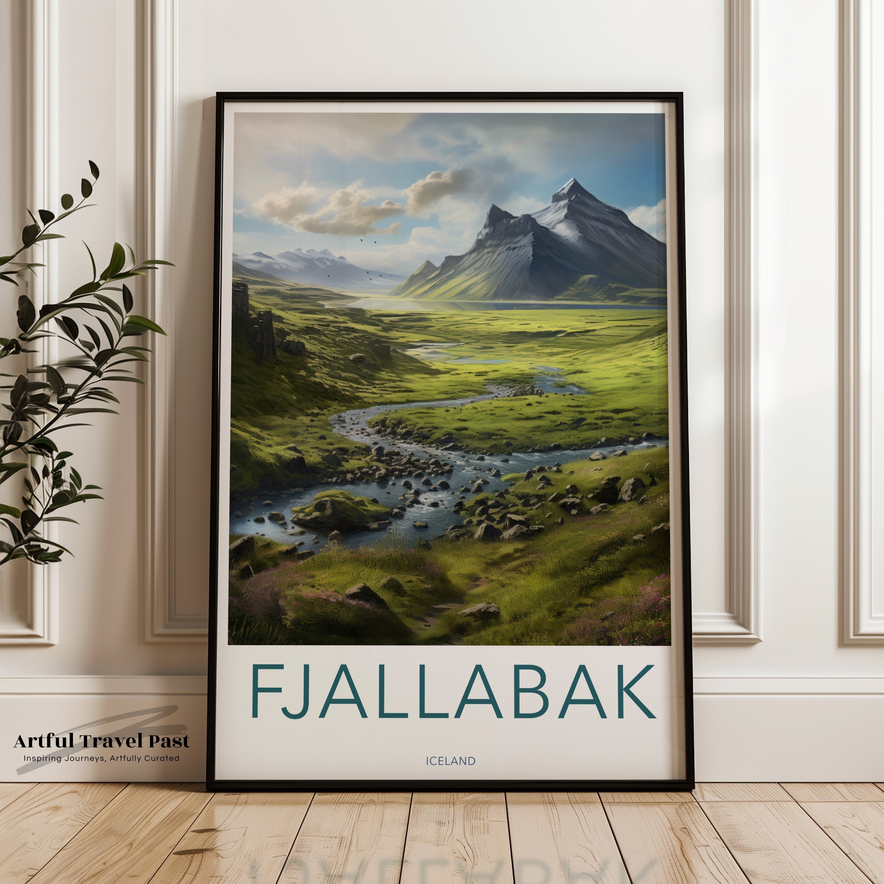 Iceland Mountain Landscape Wall Art, Nordic Nature Decor, Scenic Fjallabak Print, Modern Home Office Decoration