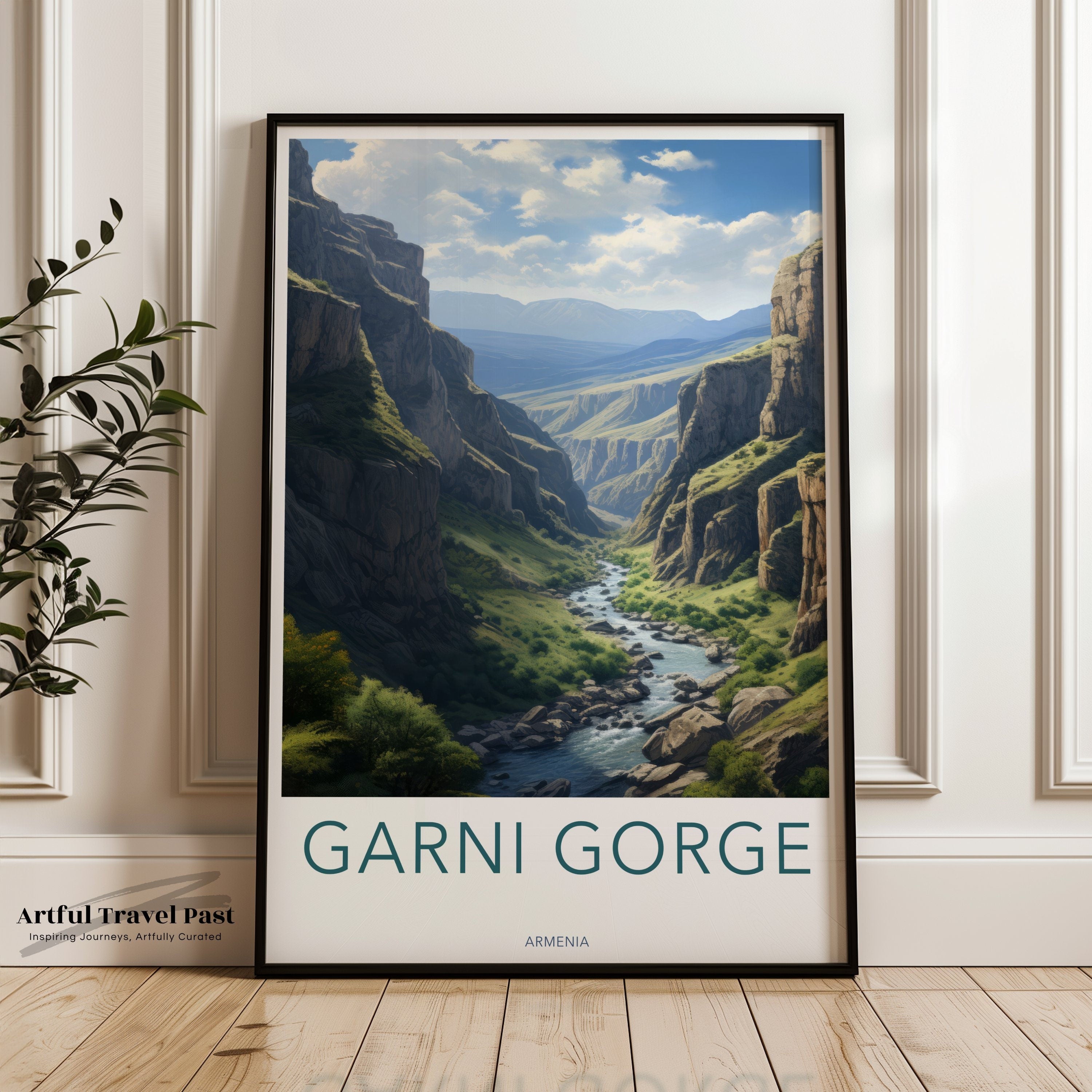 Stunning Wall Art of Garni Gorge Armenia, Serene Landscape Print for Home Decor, Nature Inspired Artwork for Living Room