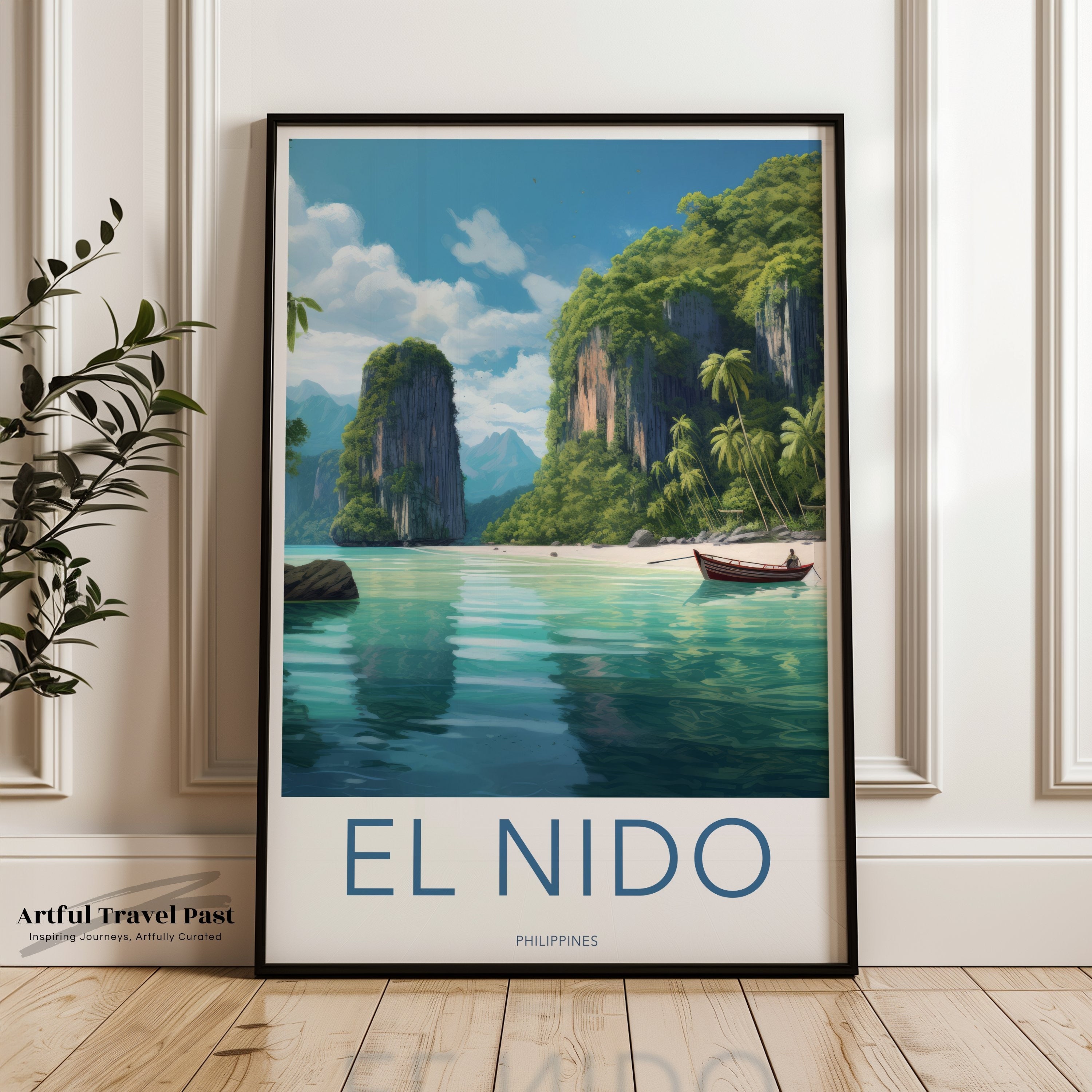 El Nido Philippines Wall Art, Tropical Seascape Print, Coastal Nature Decor, Scenic Beach Poster, Island Getaway Artwork