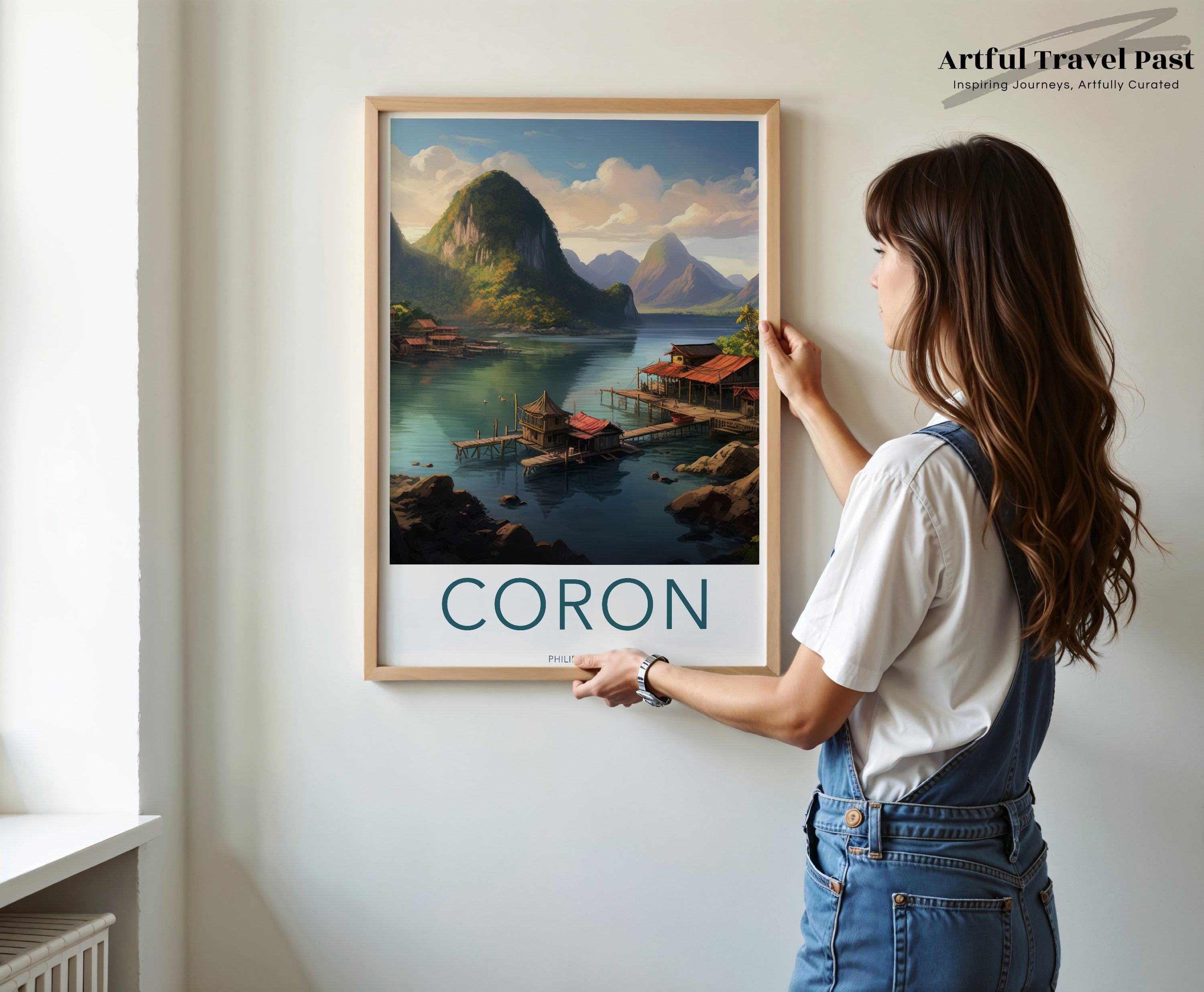 Coron Philippines Poster Art Print, Coastal Wall Decor, Nature Travel Photography, Tropical Scenic Landscape, Beach House Decor