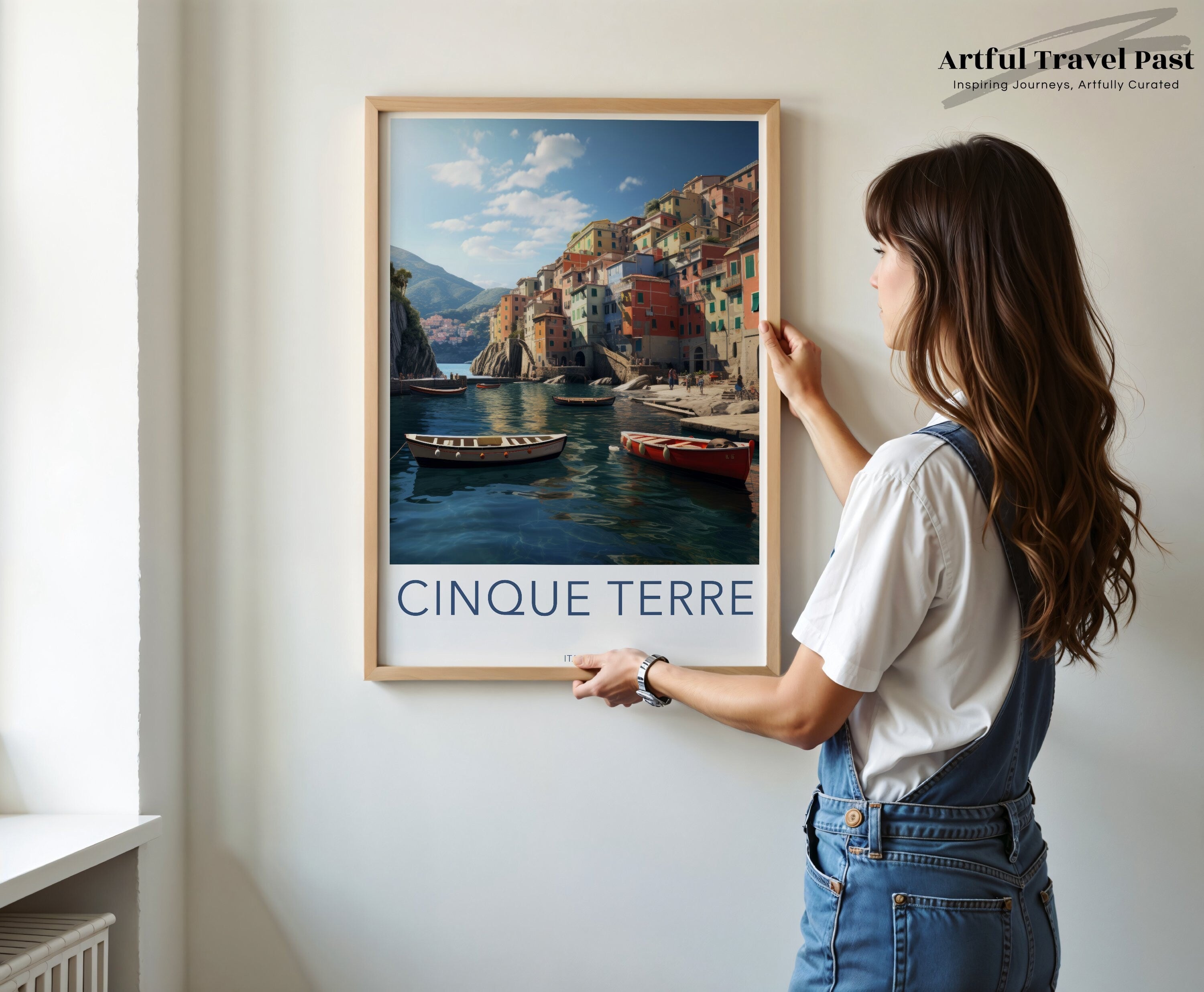 Cinque Terre Italy Wall Art Print, Coastal Italian Village Artwork, Scenic Ocean View Poster, Beautiful Travel Destination Decor