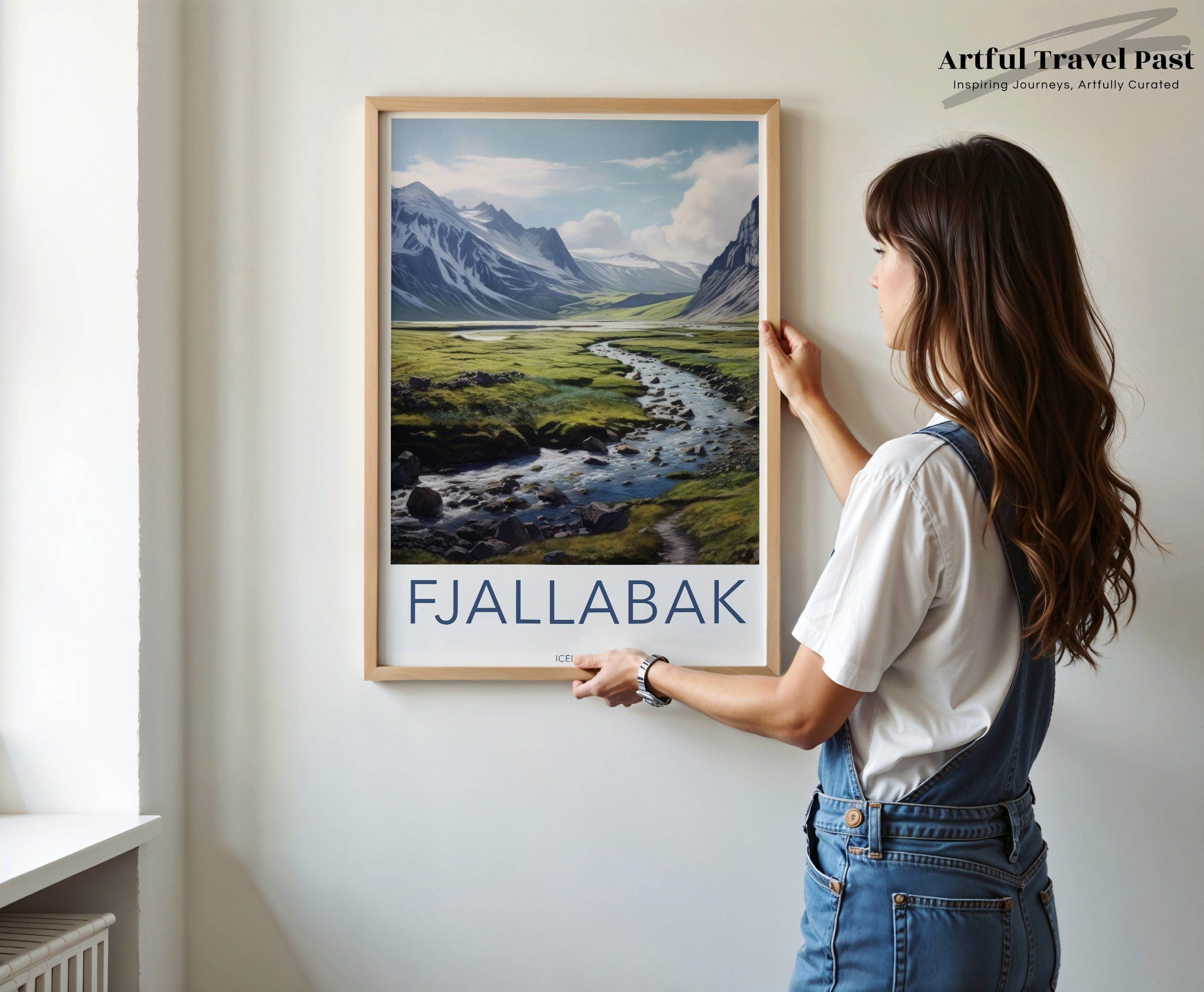 Fjallabak Iceland Wall Art, Scenic Landscape Print, Nature Artwork, Mountain Stream Poster, Home Decor, Travel Photography