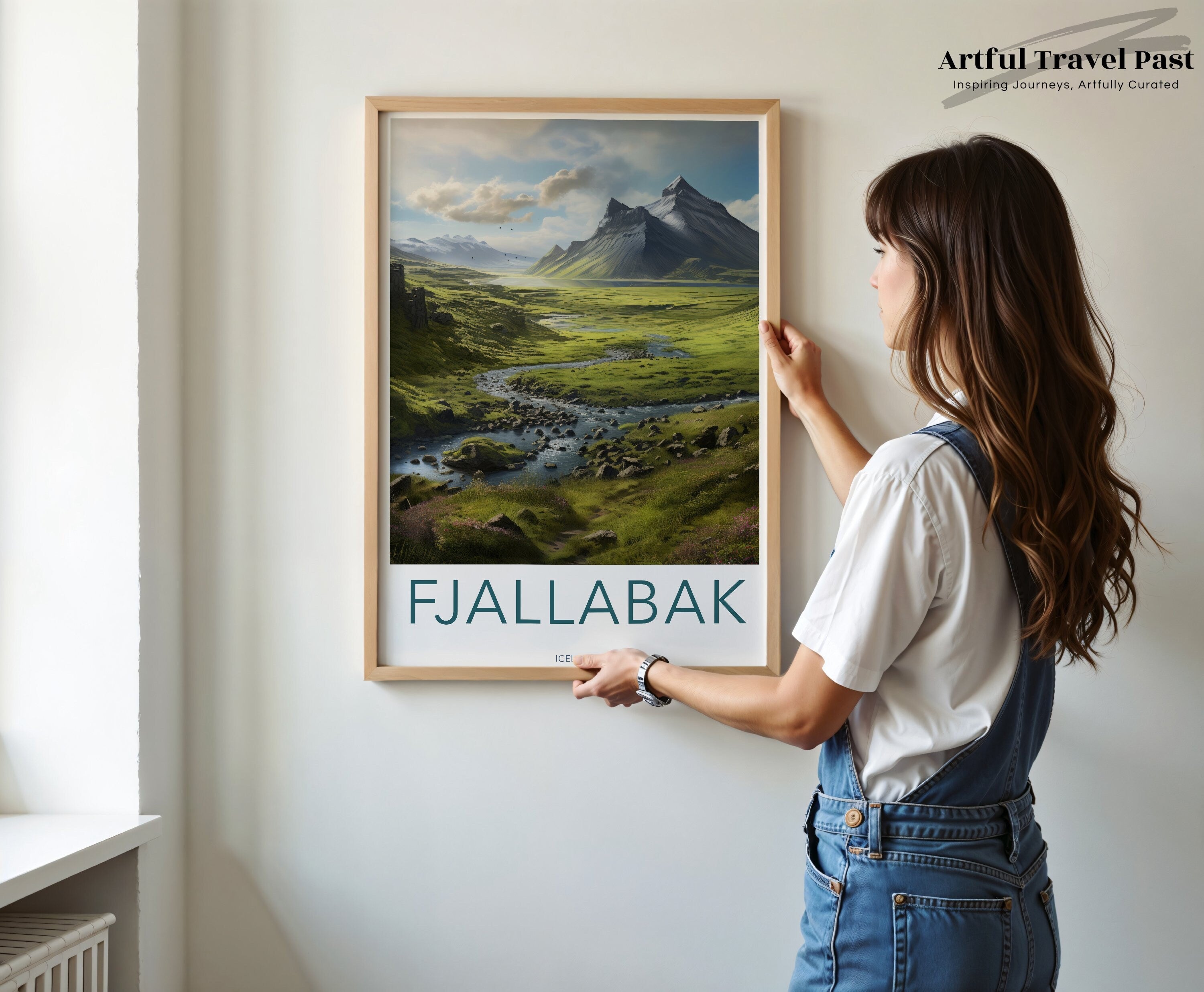 Iceland Mountain Landscape Wall Art, Nordic Nature Decor, Scenic Fjallabak Print, Modern Home Office Decoration