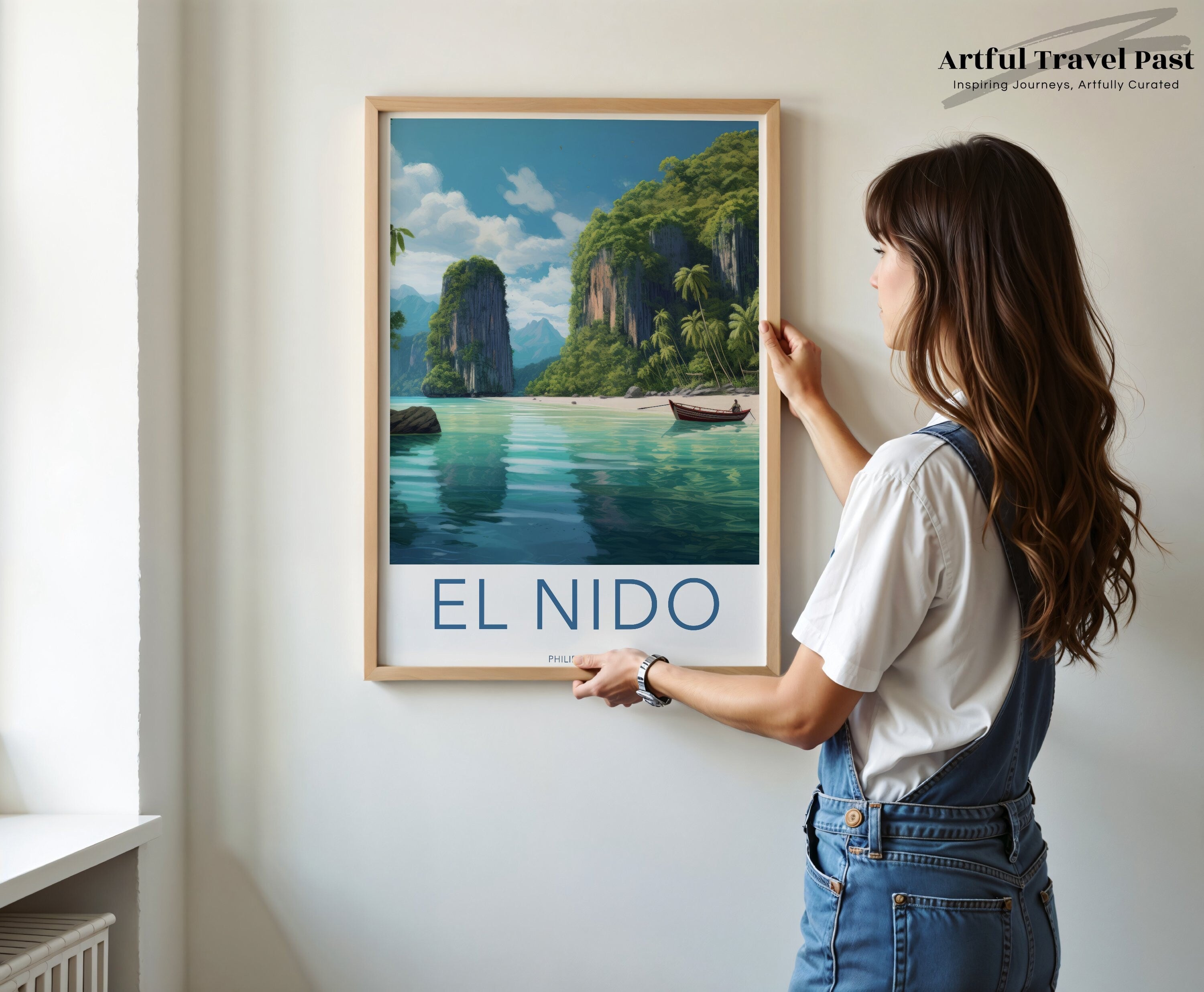 El Nido Philippines Wall Art, Tropical Seascape Print, Coastal Nature Decor, Scenic Beach Poster, Island Getaway Artwork