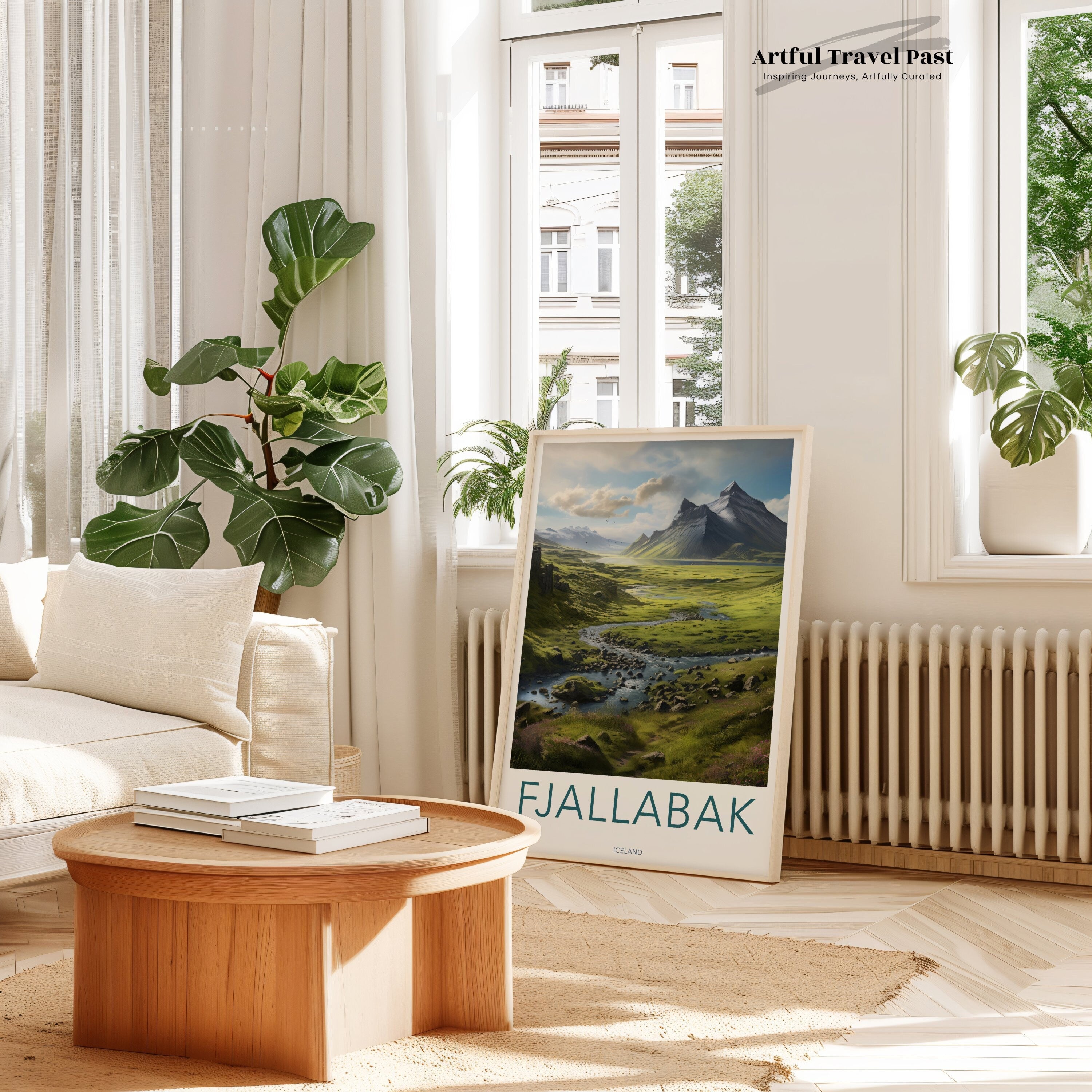 Iceland Mountain Landscape Wall Art, Nordic Nature Decor, Scenic Fjallabak Print, Modern Home Office Decoration