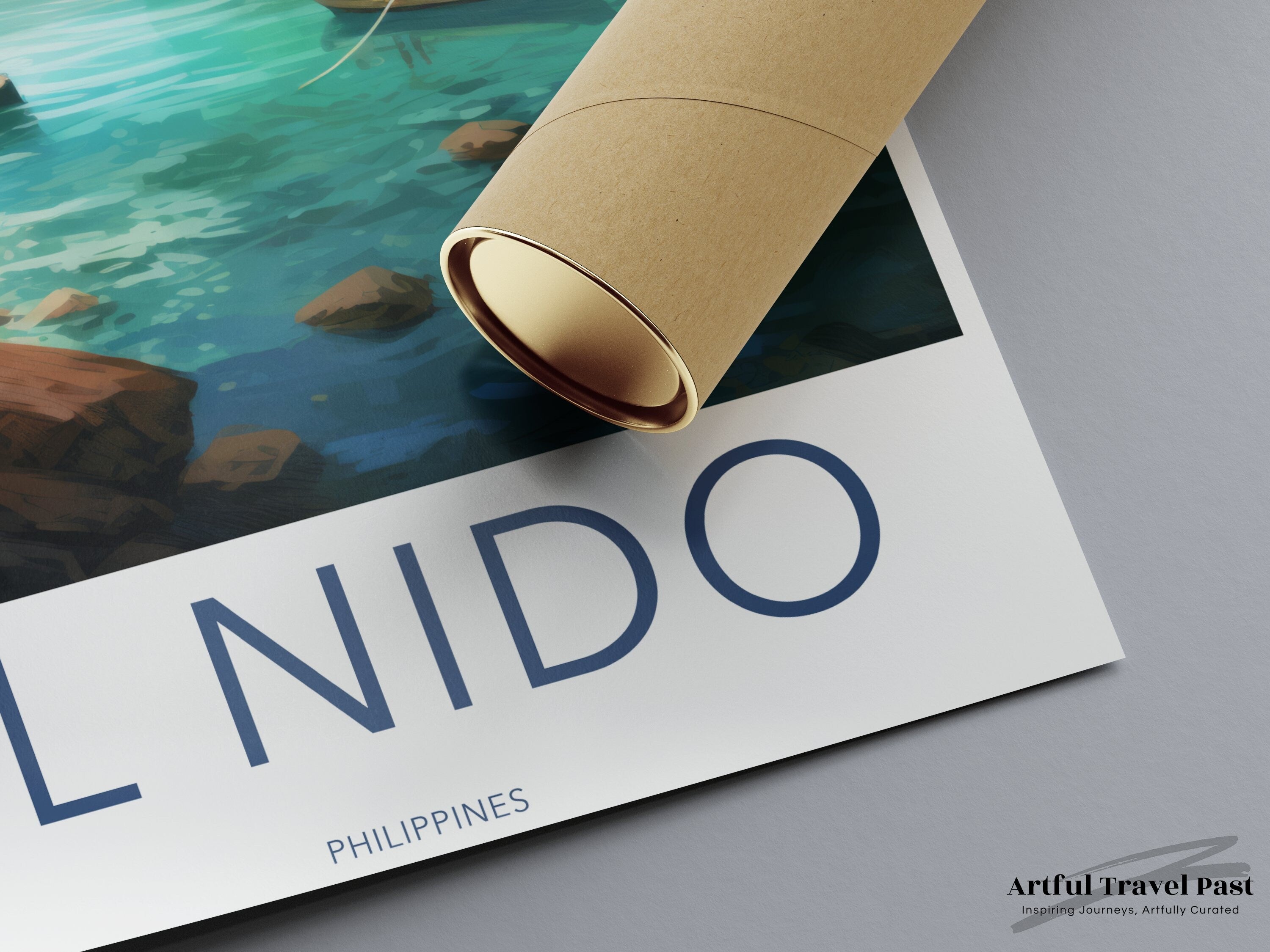 El Nido Philippines Wall Art, Travel Poster Print, Tropical Beach Decor, Mountain Scenery, Coastal Artwork, Beach Lovers Gift