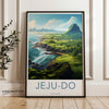 Landscape Wall Art Jeju-do Poster, South Korea Scenic Print, Nature Artwork, Coastal Mountain Decor, Travel Destination Art