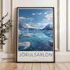 Iceland Jokulsarlon Glacier Lagoon Art Print, Scenic Landscape Wall Art, Travel Photography Decor, Nordic Nature Poster