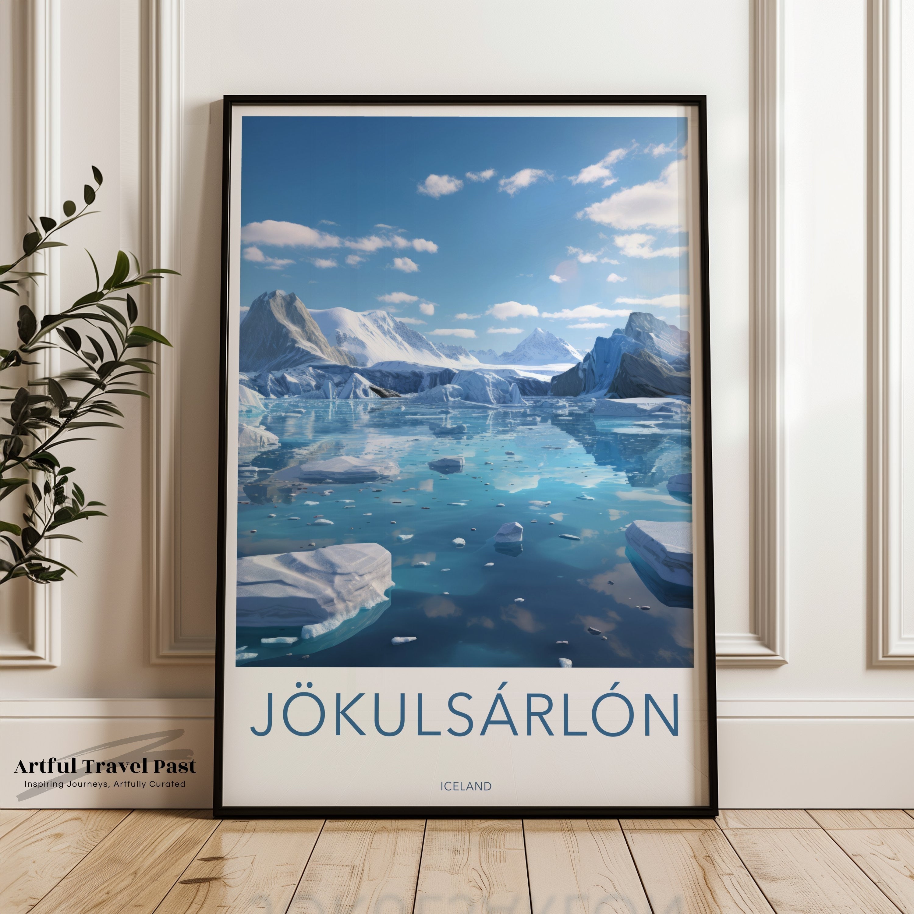 Iceland Jokulsarlon Glacier Lagoon Art Print, Scenic Landscape Wall Art, Travel Photography Decor, Nordic Nature Poster