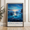 Stunning Icelandic Glacier Wall Art, Jokulsarlon Landscape Print, Icy Seascape Poster, Beautiful Nordic Scenery, Nature Artwork