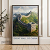 Great Wall of China wall art, Asian landscape print, historical architecture decor, travel landmark artwork, scenic poster