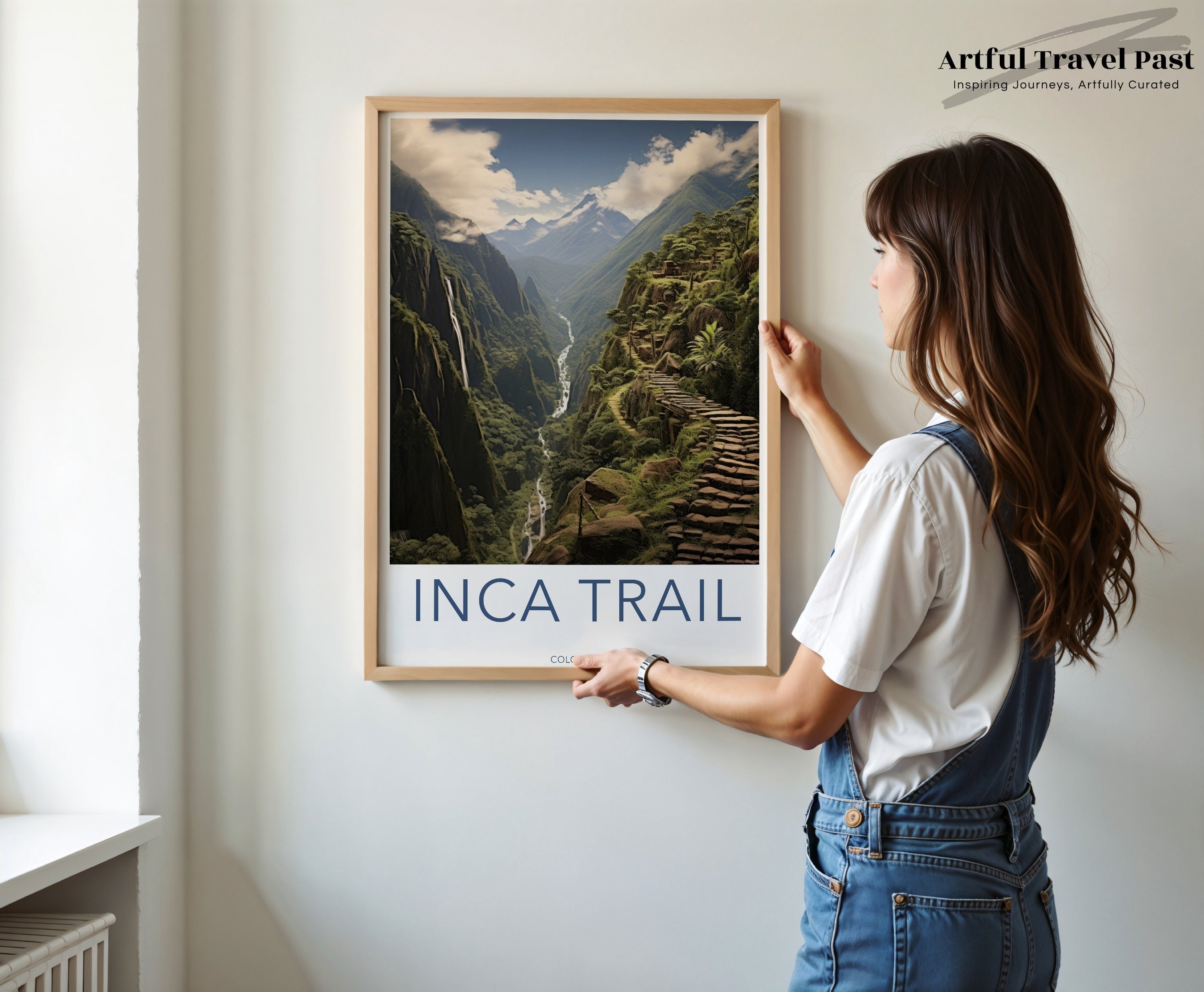 Inca Trail Wall Art, Stunning Inca Trail Poster, Scenic Mountain Print, Beautiful Nature Artwork, Colombia Landscape Decor