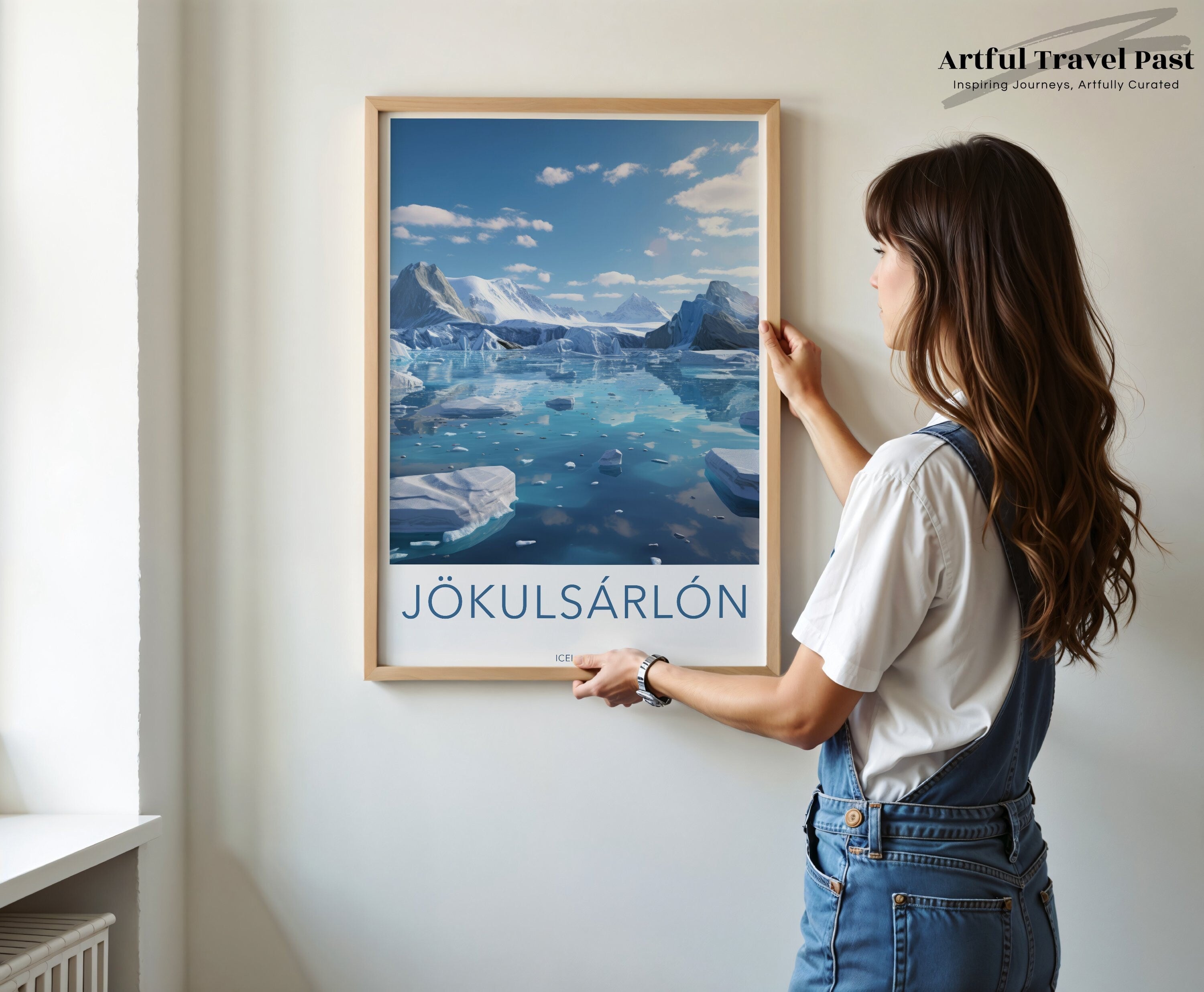 Iceland Jokulsarlon Glacier Lagoon Art Print, Scenic Landscape Wall Art, Travel Photography Decor, Nordic Nature Poster