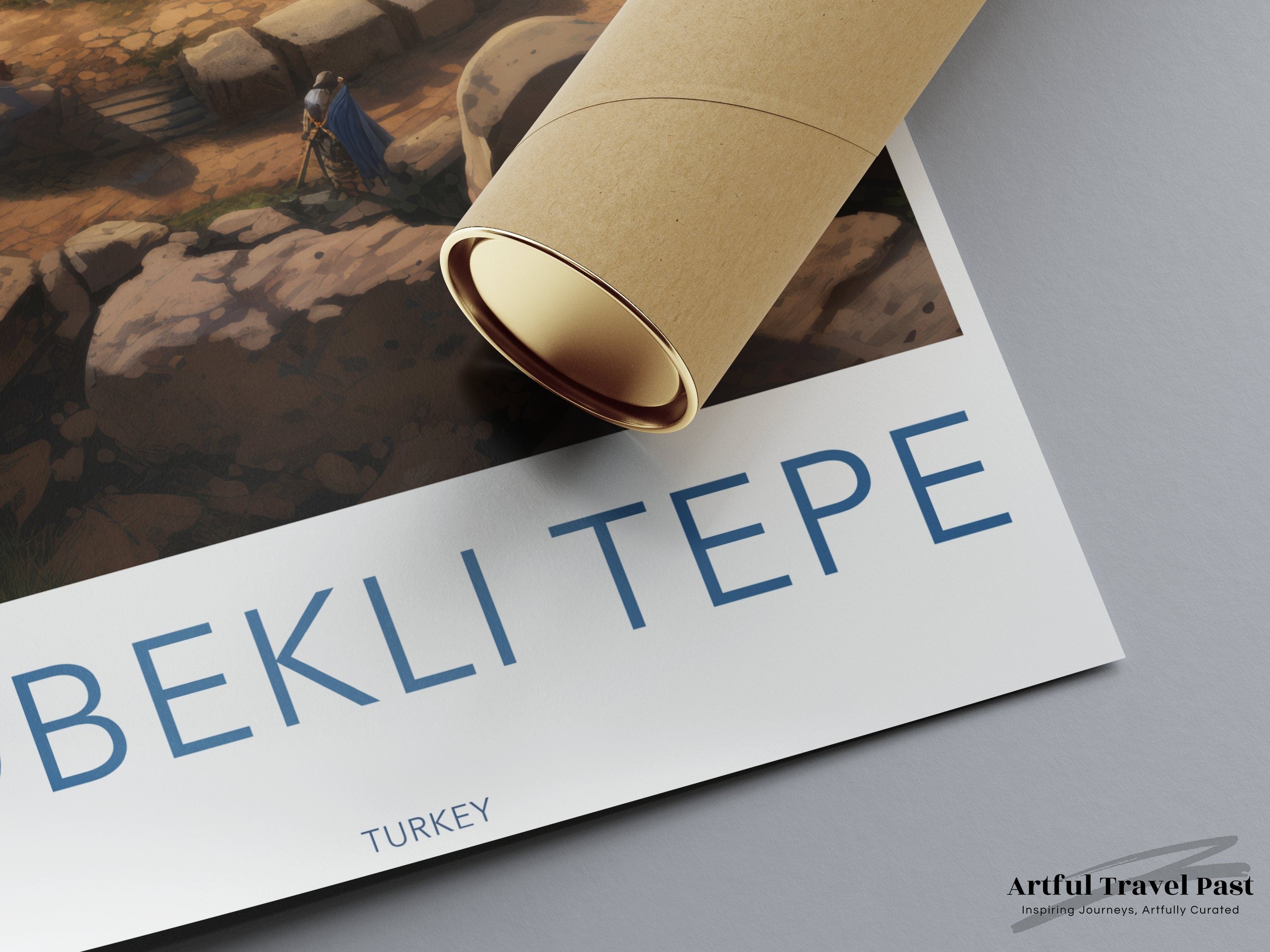 Gobekli Tepe Archaeological Site Wall Art, Ancient Historical Landmark Print, Turkey Travel Poster, Home Decor, Art Print