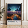 Kuwait City Wall Art, Beautiful Night Skyline Print, Cityscape Decor, Urban Landscape Poster, Modern Art, Home Wall Decor