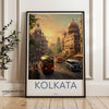 Kolkata Wall Art, India Cityscape Print, Vintage City Scene, Urban Decor, Travel Poster, Retro Art, Home Decoration Art, Historic Landmarks