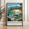 Scenic Tropical Beach Wall Art Print, Coastal Beach Landscape Poster, Ocean View Artwork, Wall Decor for Home and Office