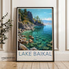 Lake Baikal Wall Art, Scenic Nature Poster, Mountain Lake Artwork, Landscape Print, Lake Baikal Decor, Travel Destination Print