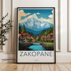 Zakopane Wall Art Print, Poland Mountain Landscape Poster, Scenic Village View, Home Decor, Travel Souvenir, Art for Living Room