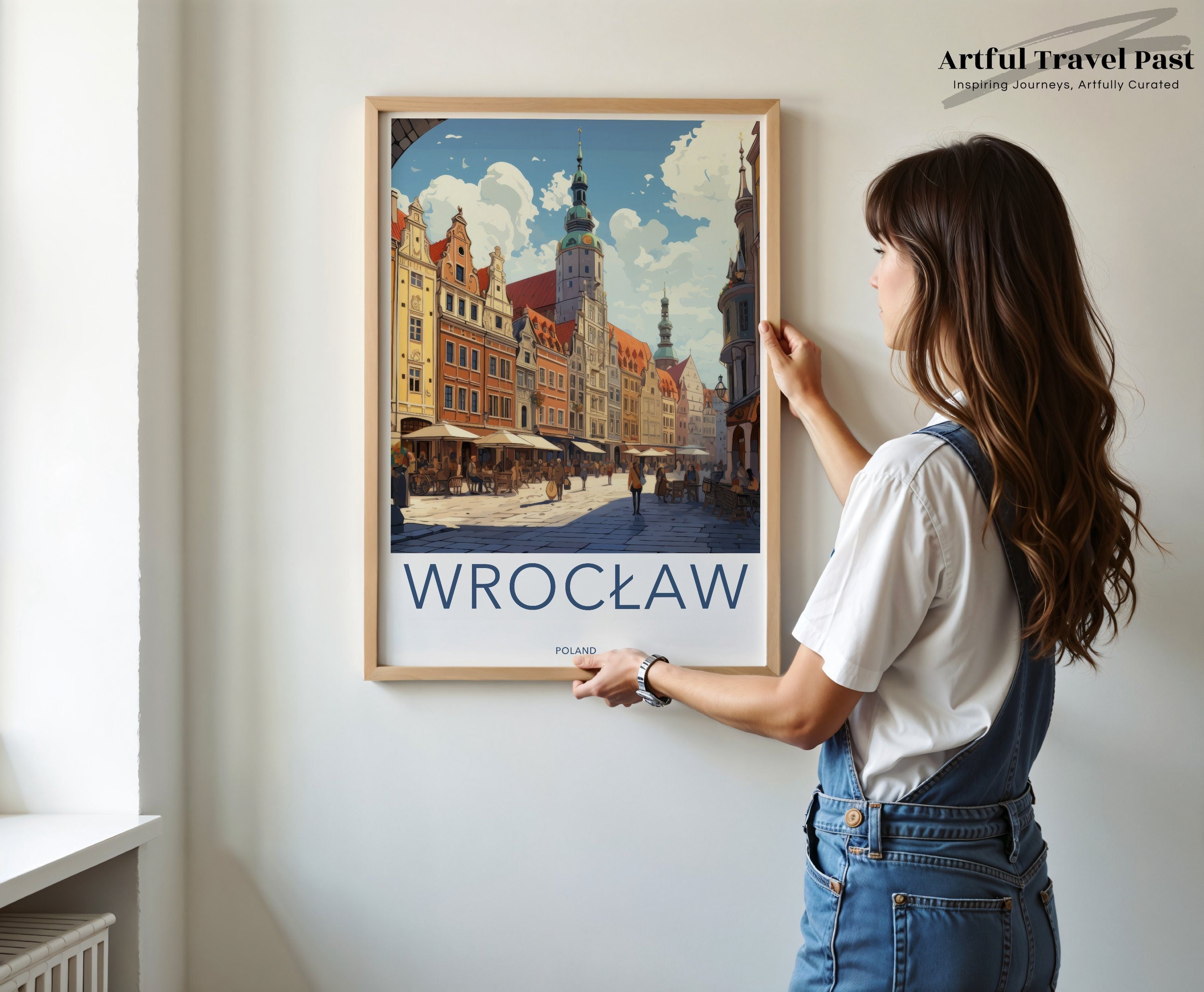 Wroclaw Wall Art Print Poland Cityscape, Beautiful Architecture Poster, European City Artwork, Travel Decor Gift Idea