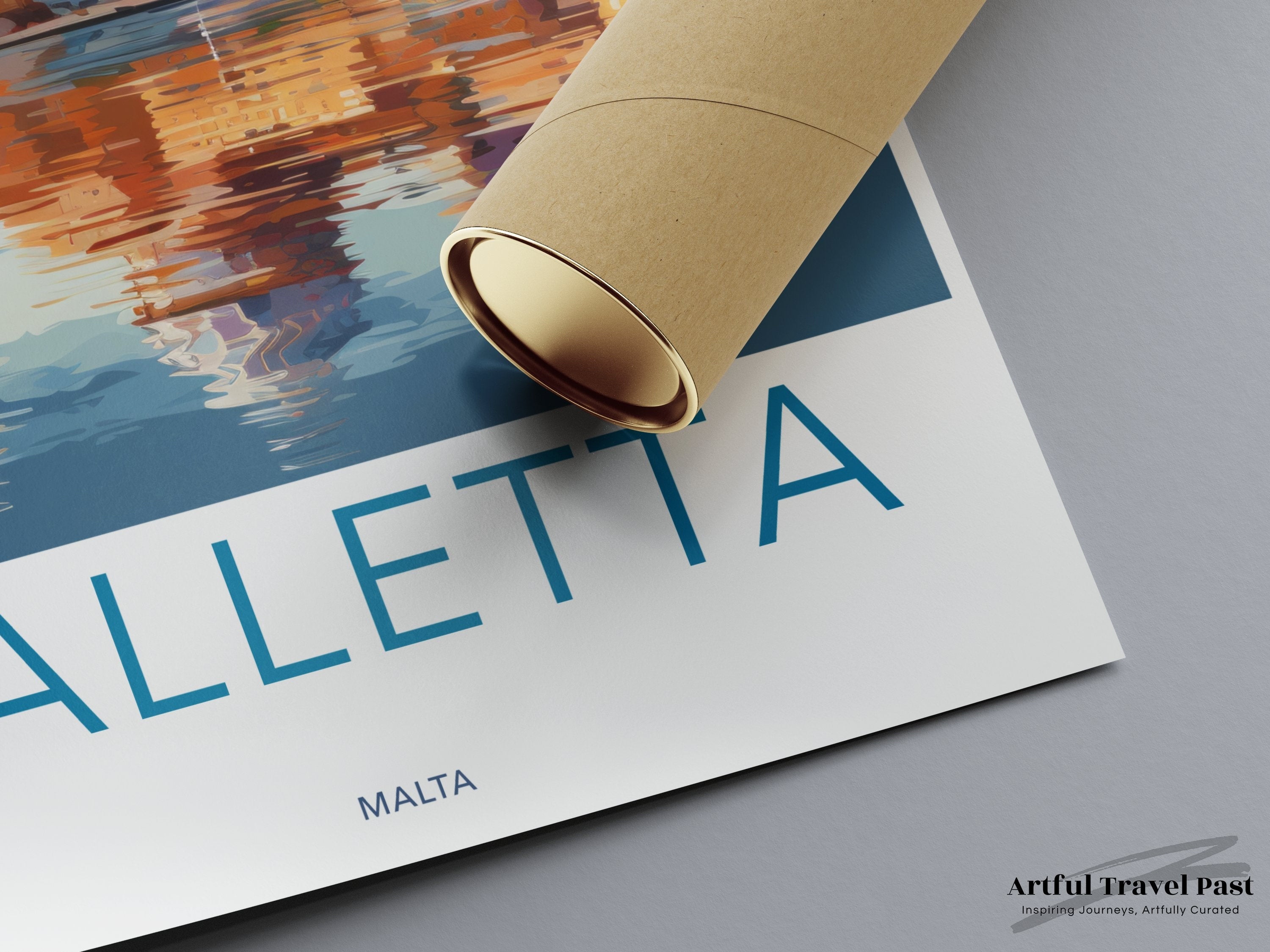 Valletta Malta Cityscape Wall Art Print, Mediterranean Architecture Decor, Travel Poster, European Landmark Art Piece