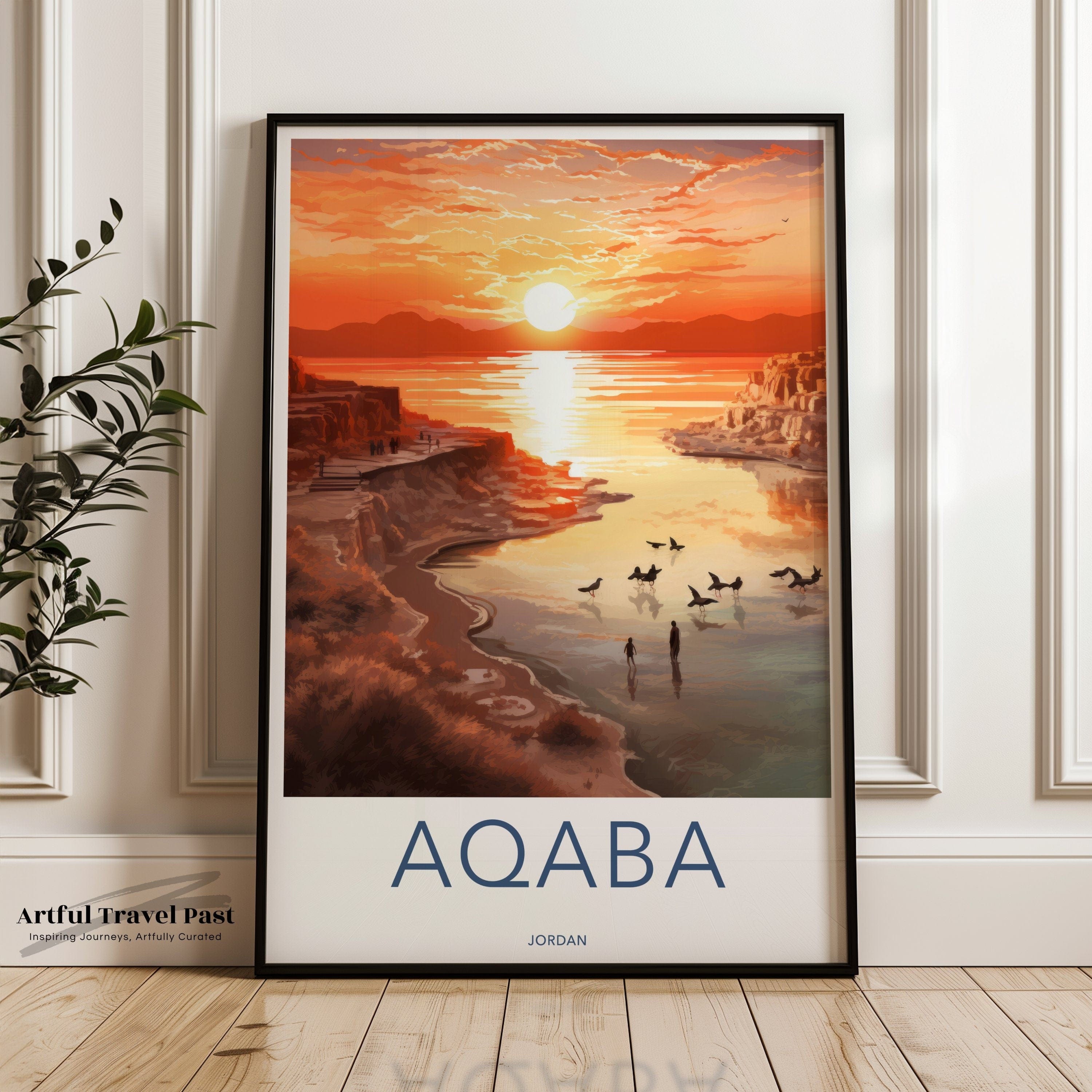 Wall Art Aqaba Poster | Jordan Wall Art | Middle East Decor