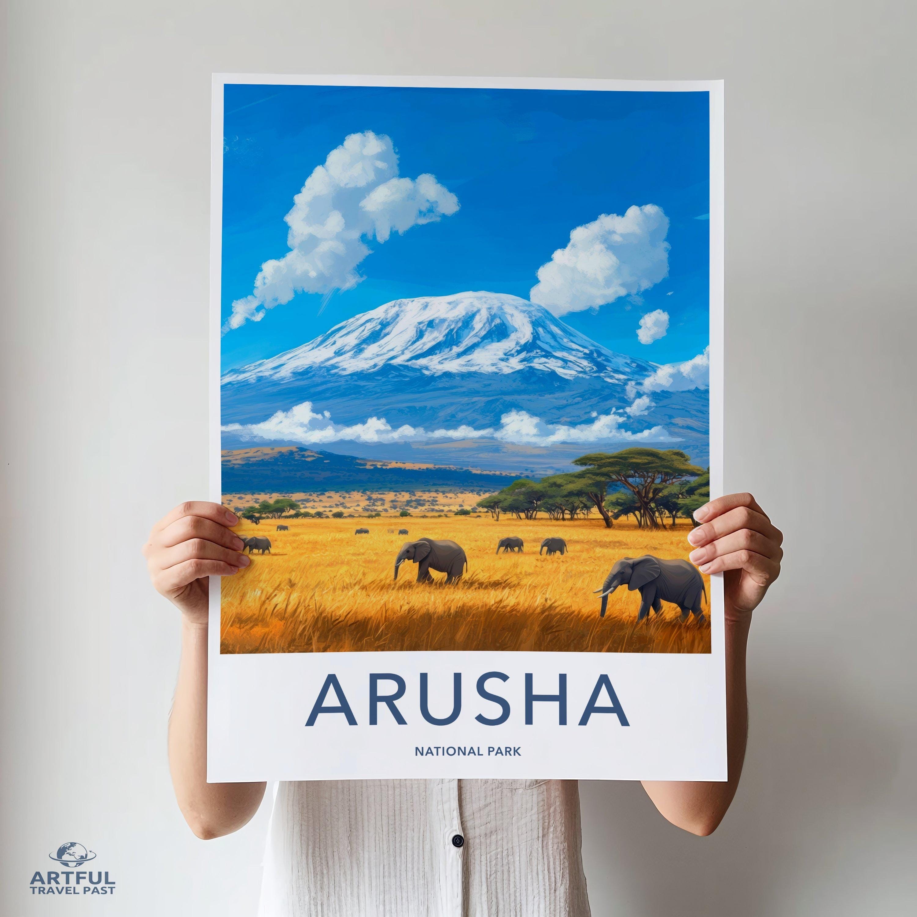 Arusha National Park Poster | Tanzania Wall Art