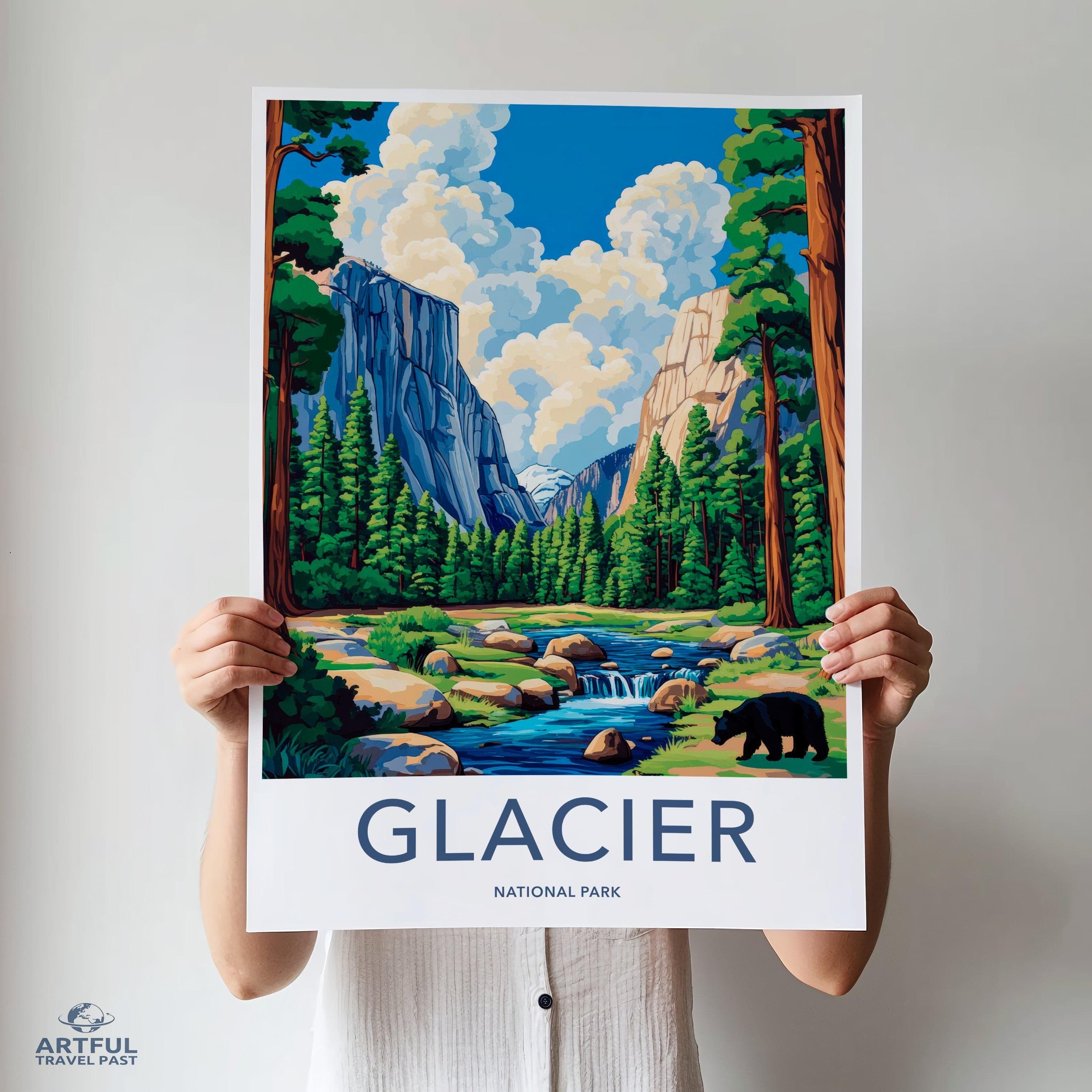 Glacier National Park Poster | Montana Wall Art